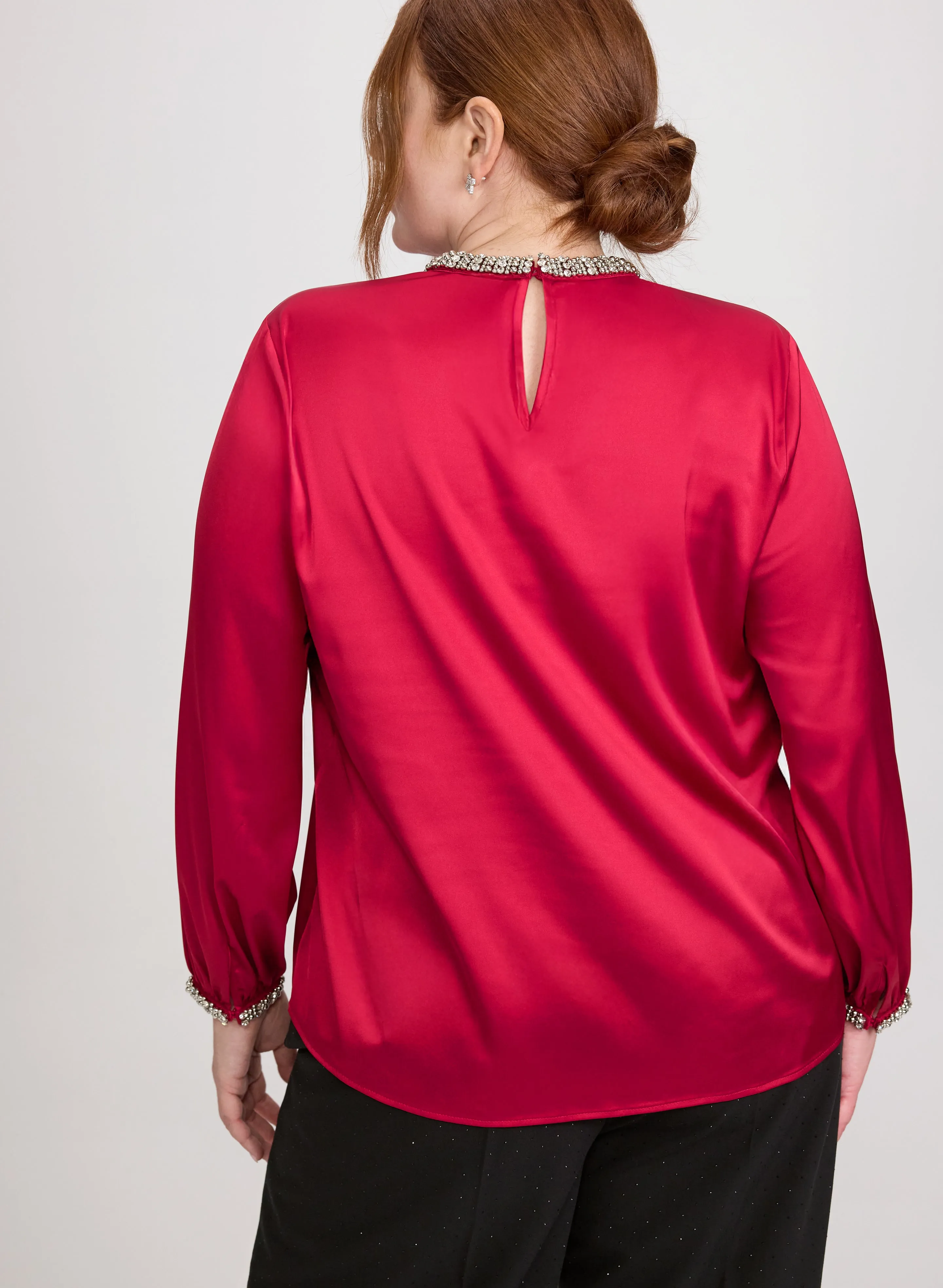 Rhinestone Trim Blouse sold by Laura product image thumbnail 4