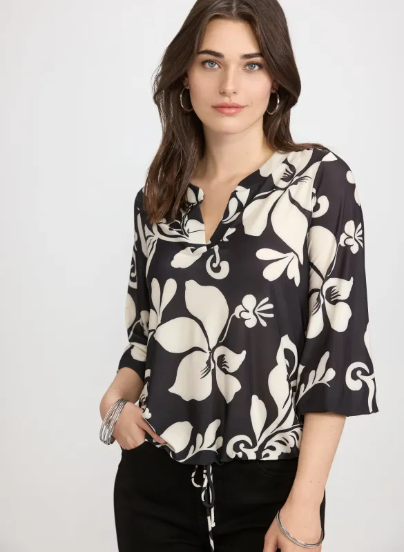 Floral Drawstring Top sold by Laura