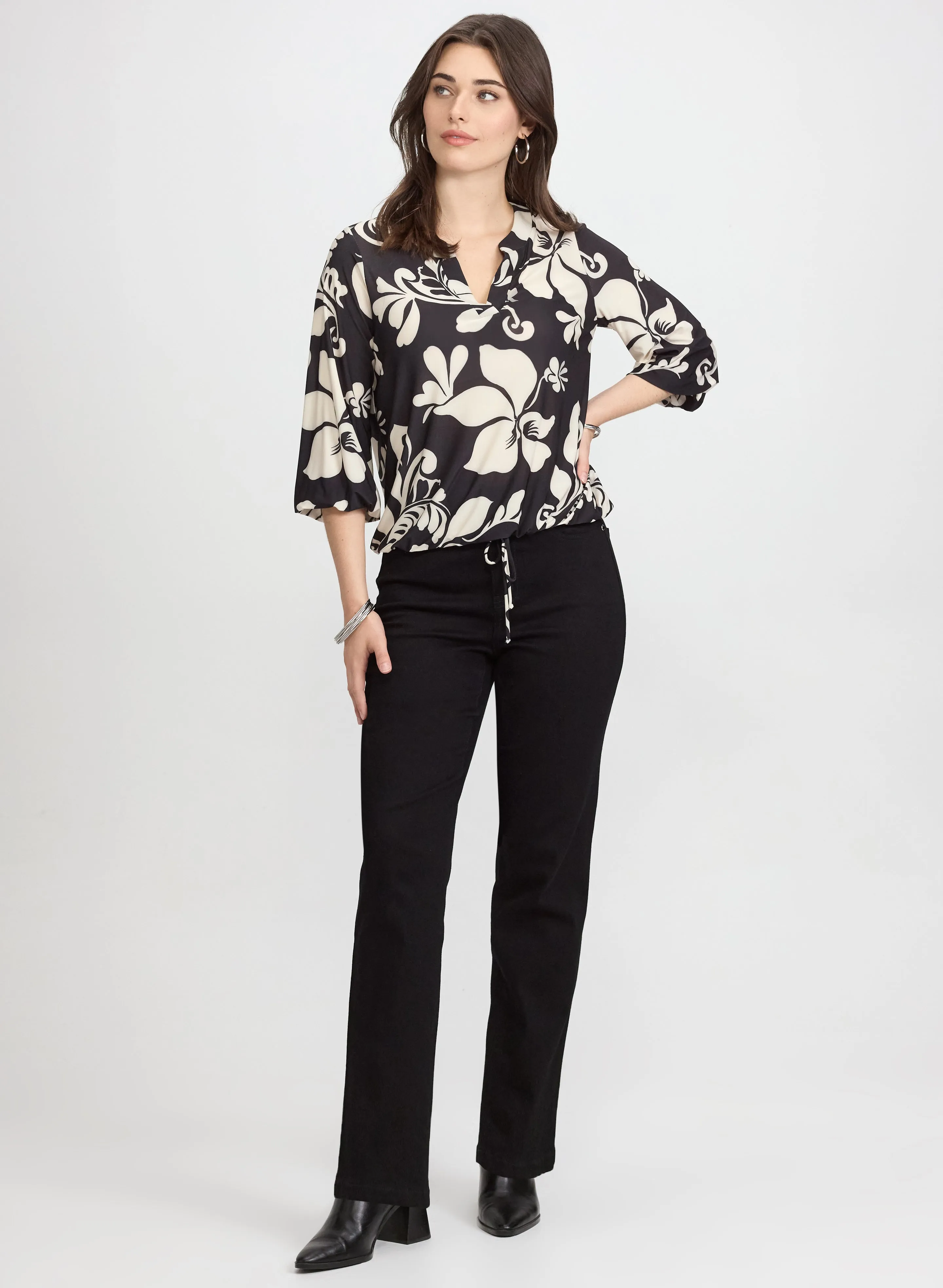 Floral Drawstring Top sold by Laura product image thumbnail 3