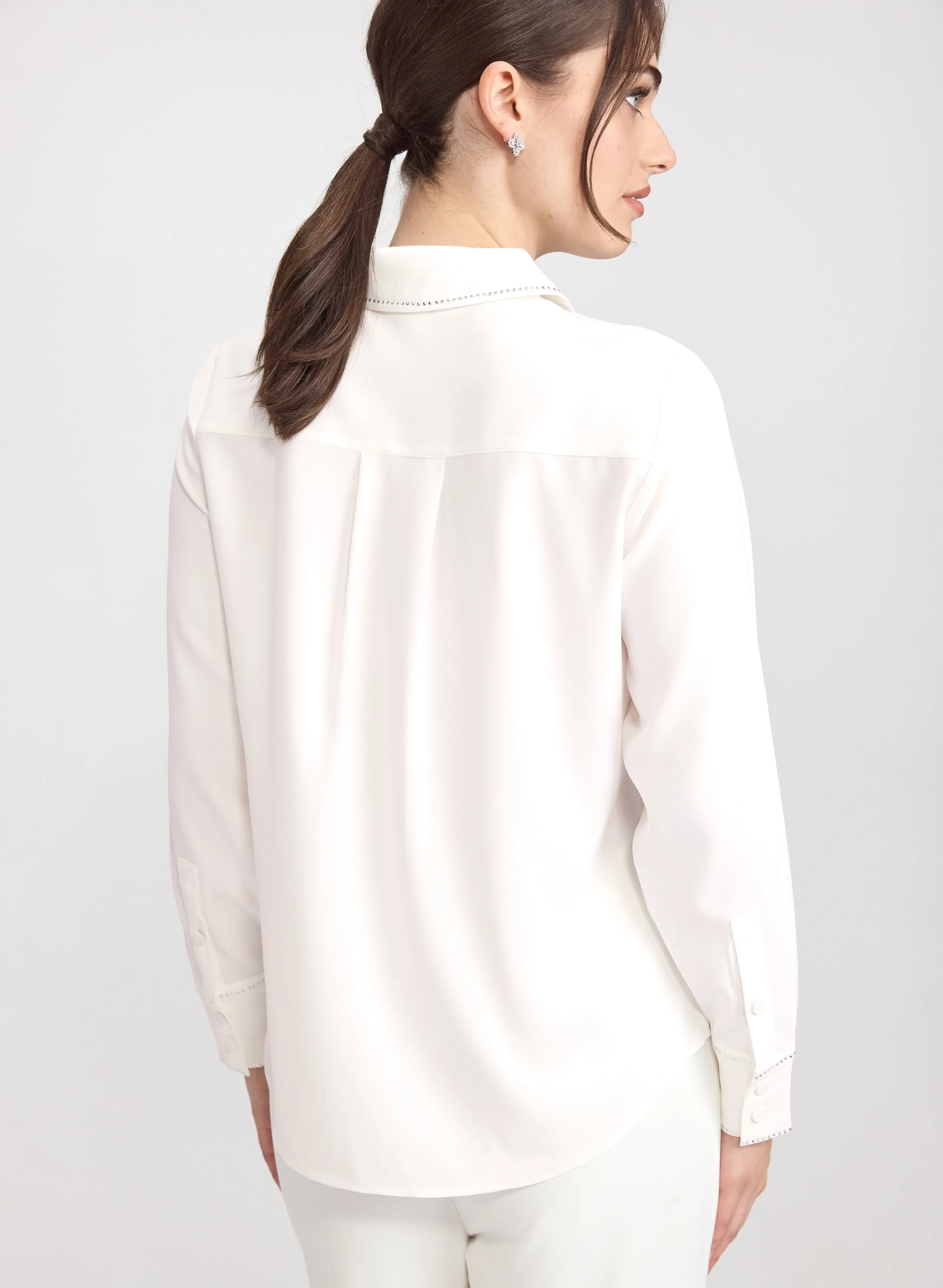 Rhinestone Trim Blouse sold by Laura product image thumbnail 5