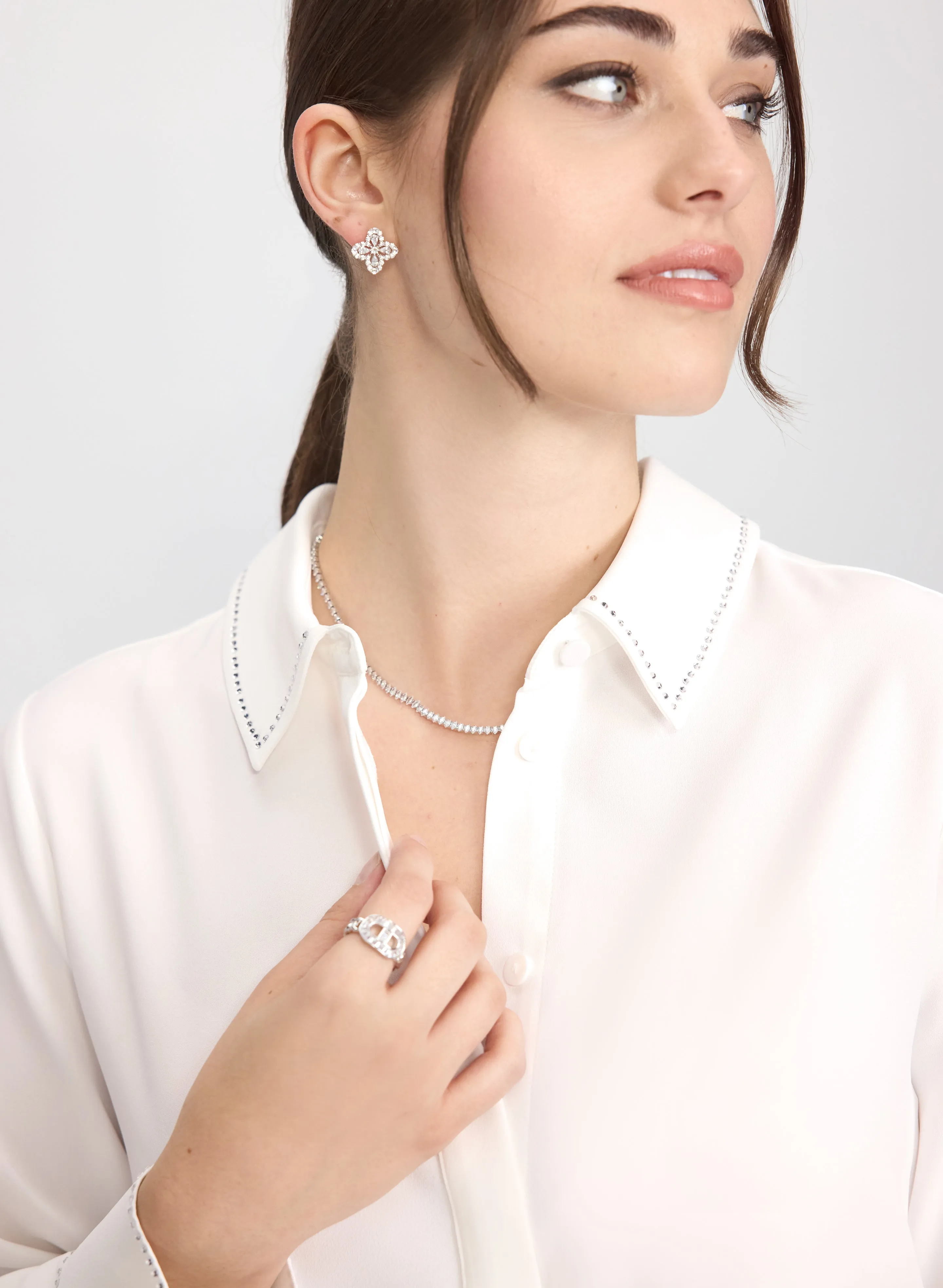 Rhinestone Trim Blouse sold by Laura product image thumbnail 2