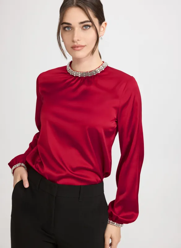 Rhinestone Detail Blouse sold by Laura