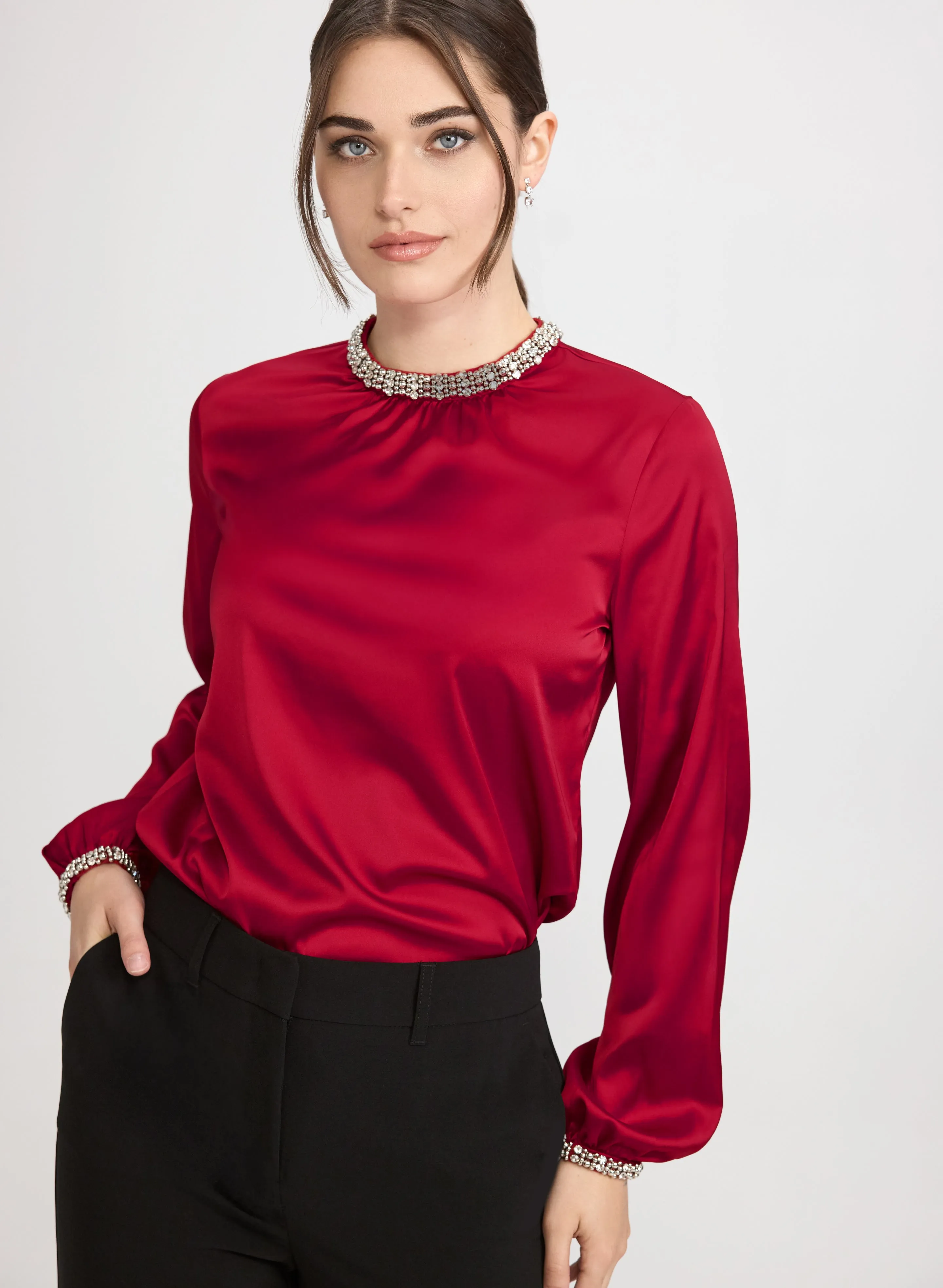 Rhinestone Detail Blouse sold by Laura