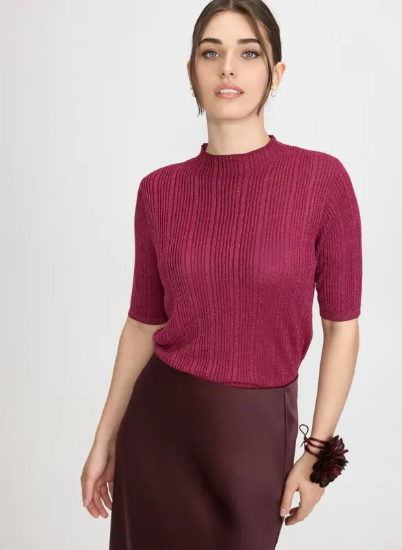 Metallic Knit Pullover sold by Laura
