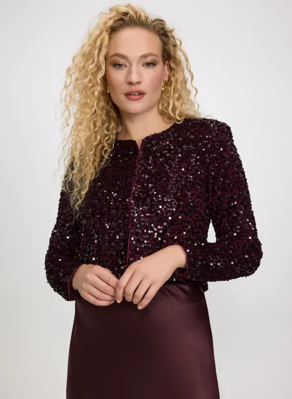 Short Sequined Velvet Bolero sold by Laura