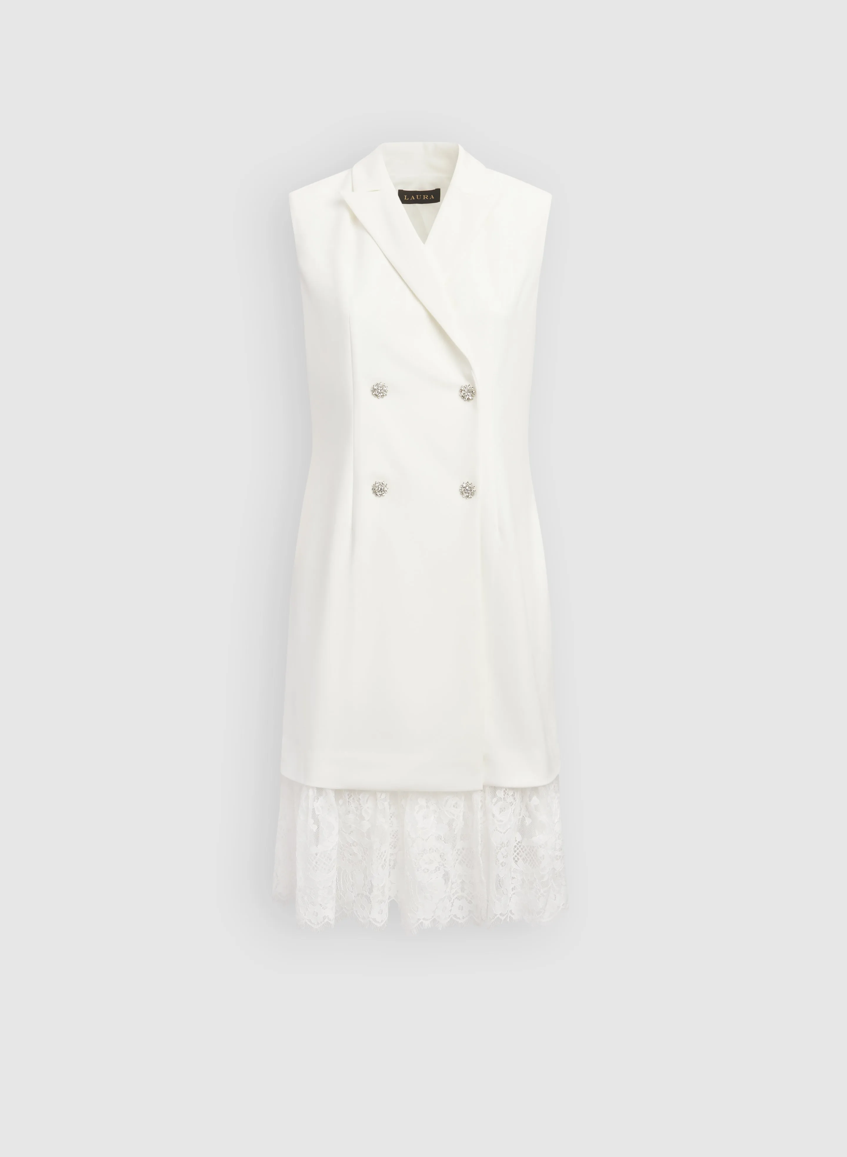 Lace Hem Tuxedo Dress sold by Laura product image thumbnail 5