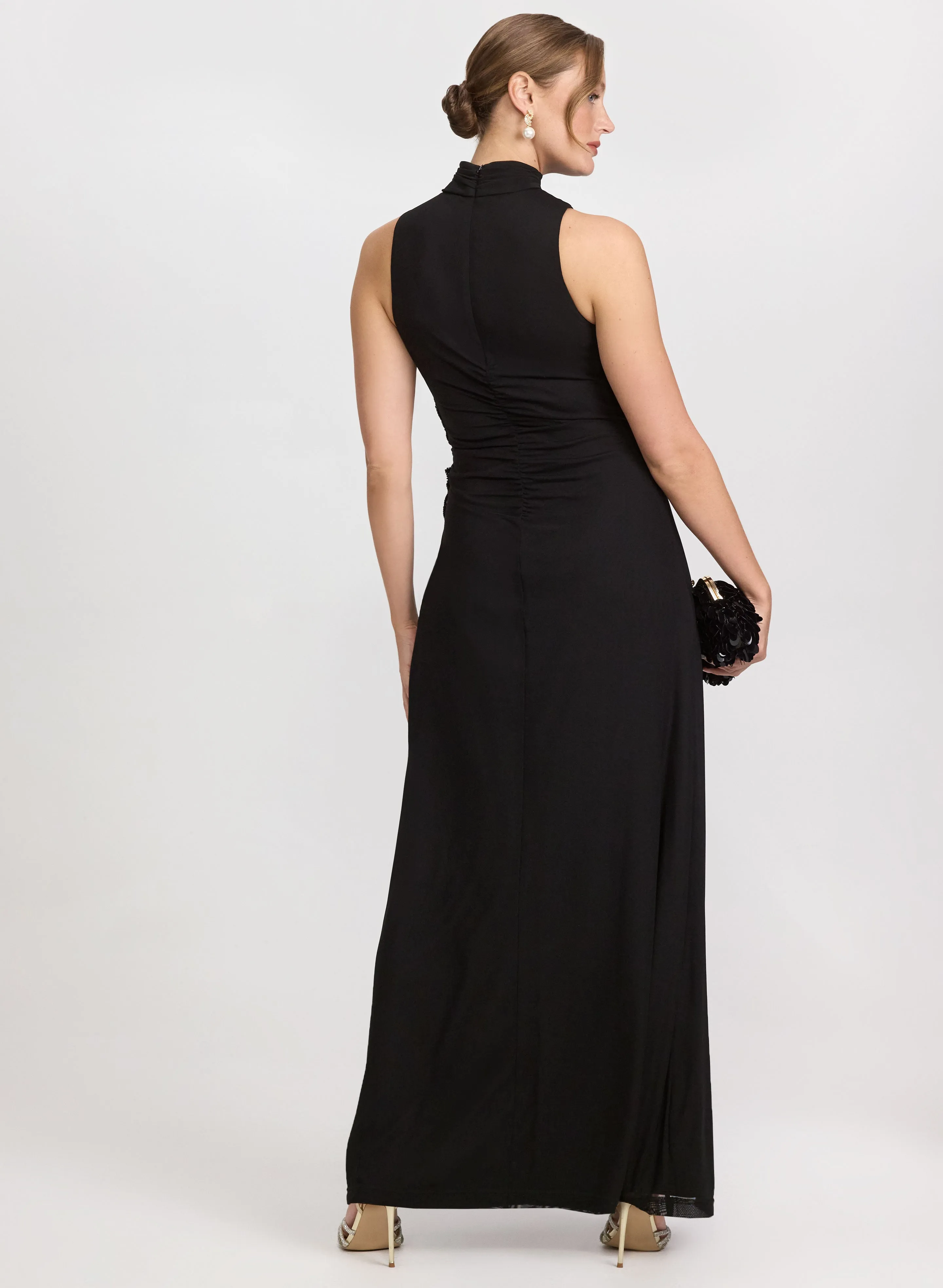 Sequined Floral Applique Dress sold by Laura product image thumbnail 3