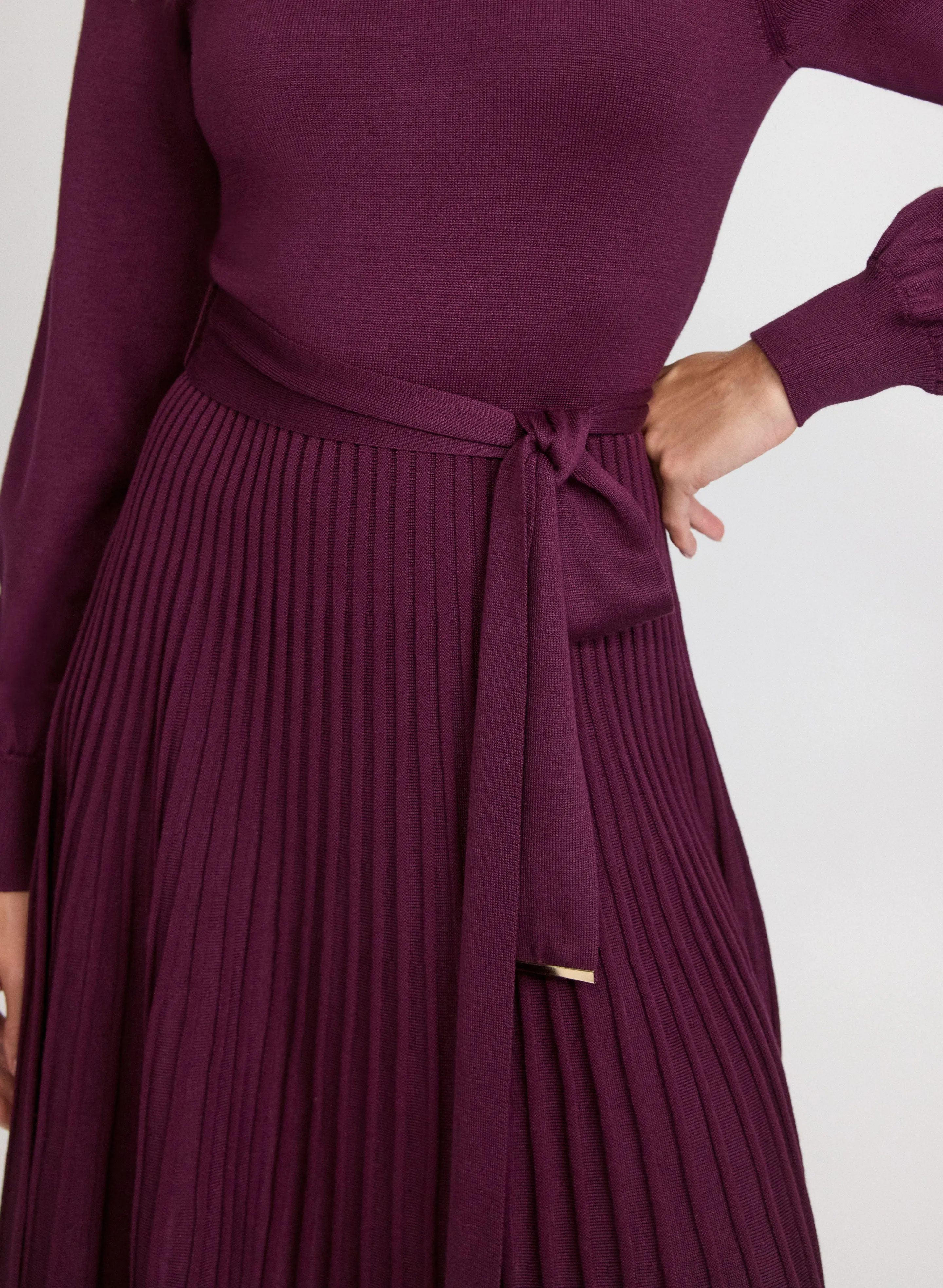 Pleated Sweater Dress sold by Laura product image thumbnail 3