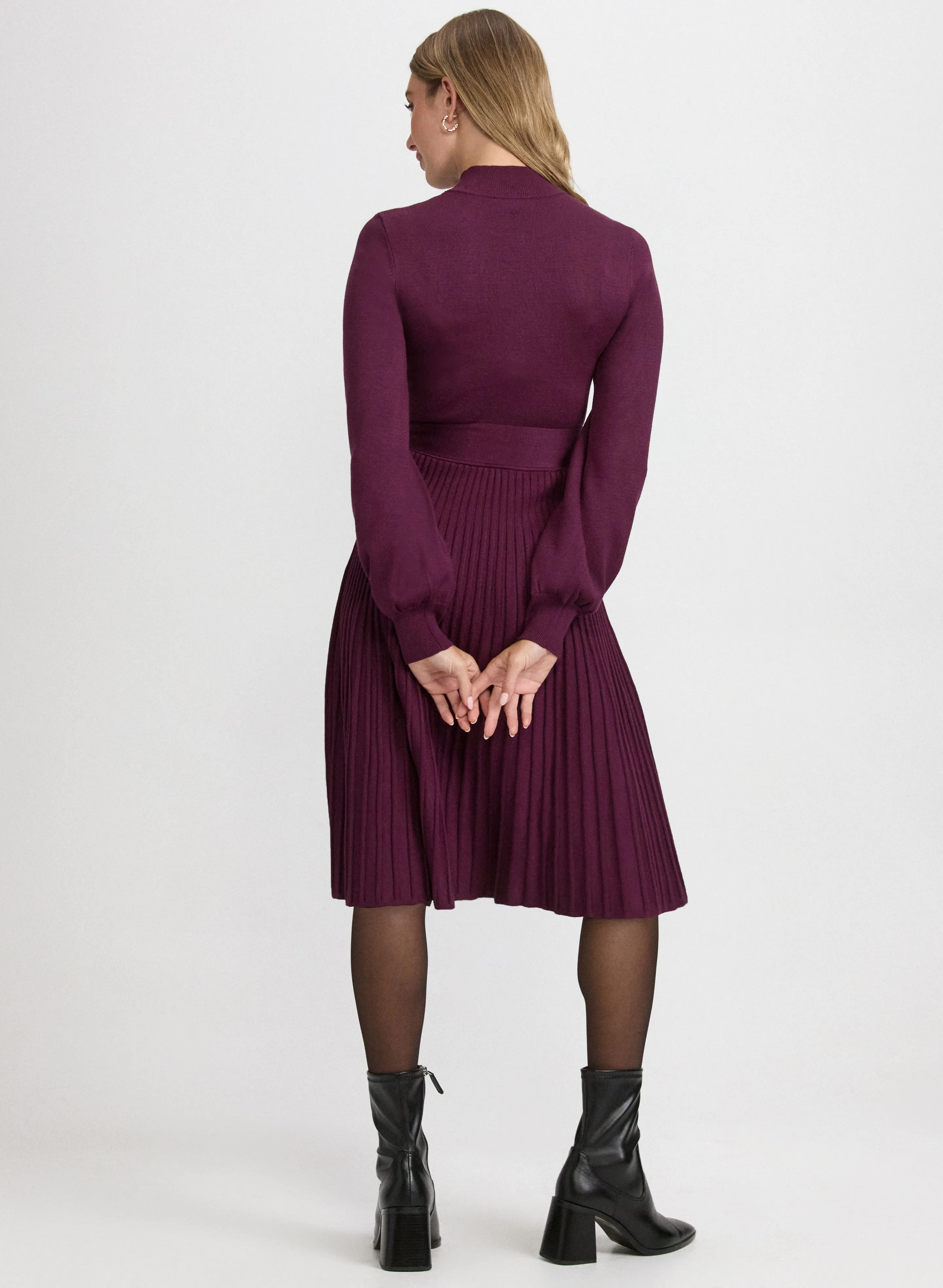 Pleated Sweater Dress sold by Laura product image thumbnail 4