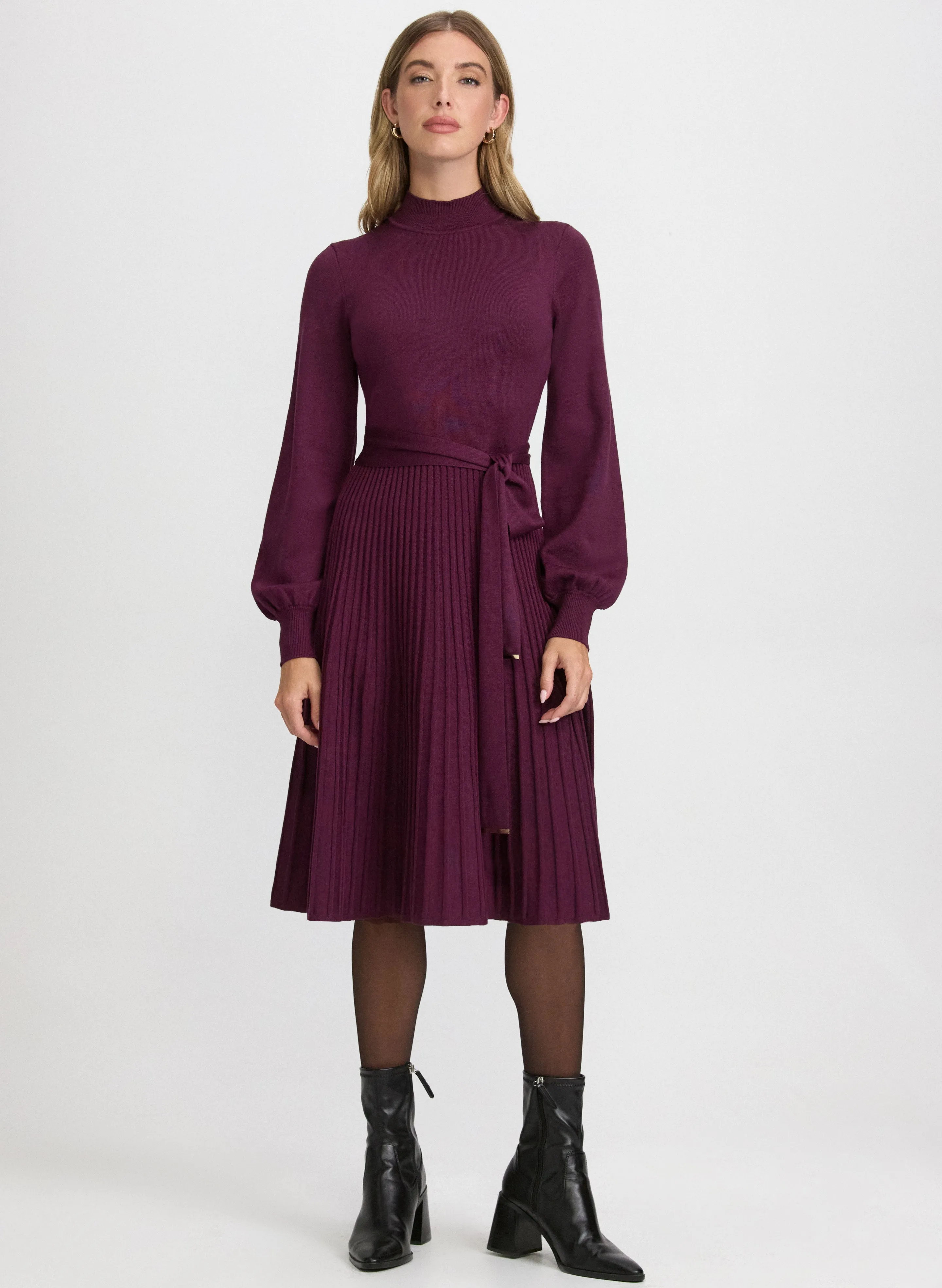 Pleated Sweater Dress sold by Laura
