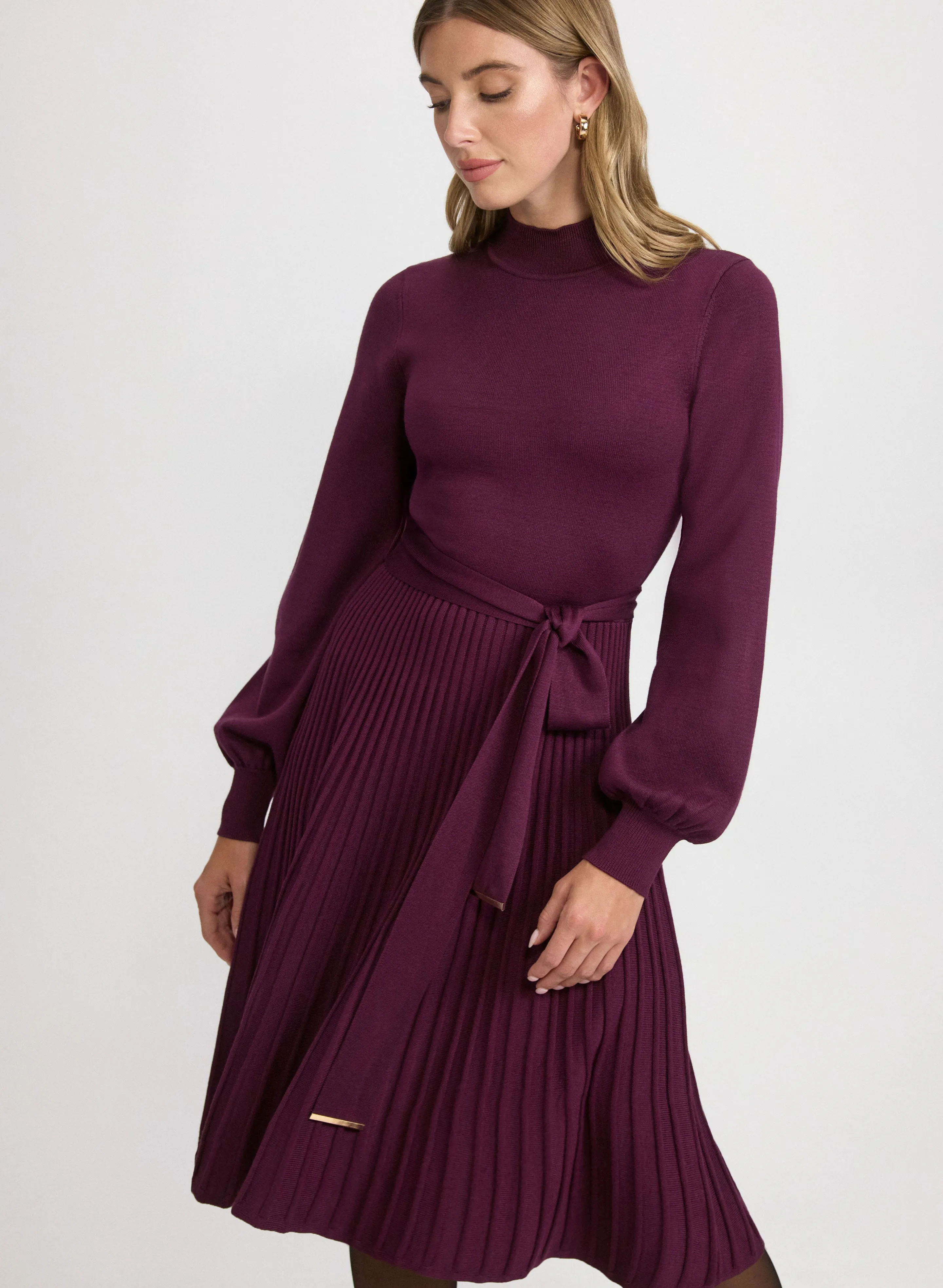 Pleated Sweater Dress sold by Laura product image thumbnail 5