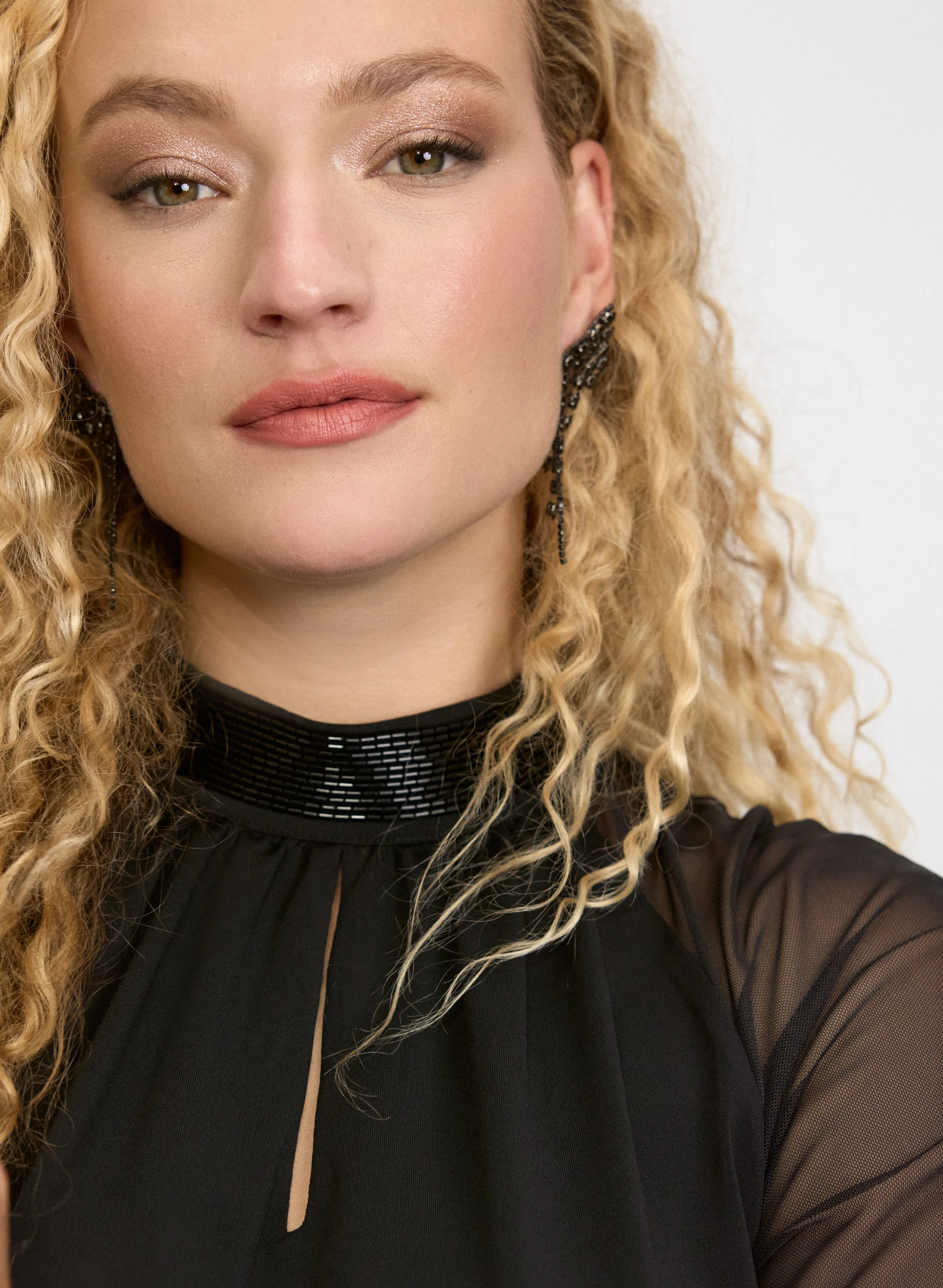 Beaded Mock Neck Top sold by Laura product image thumbnail 4