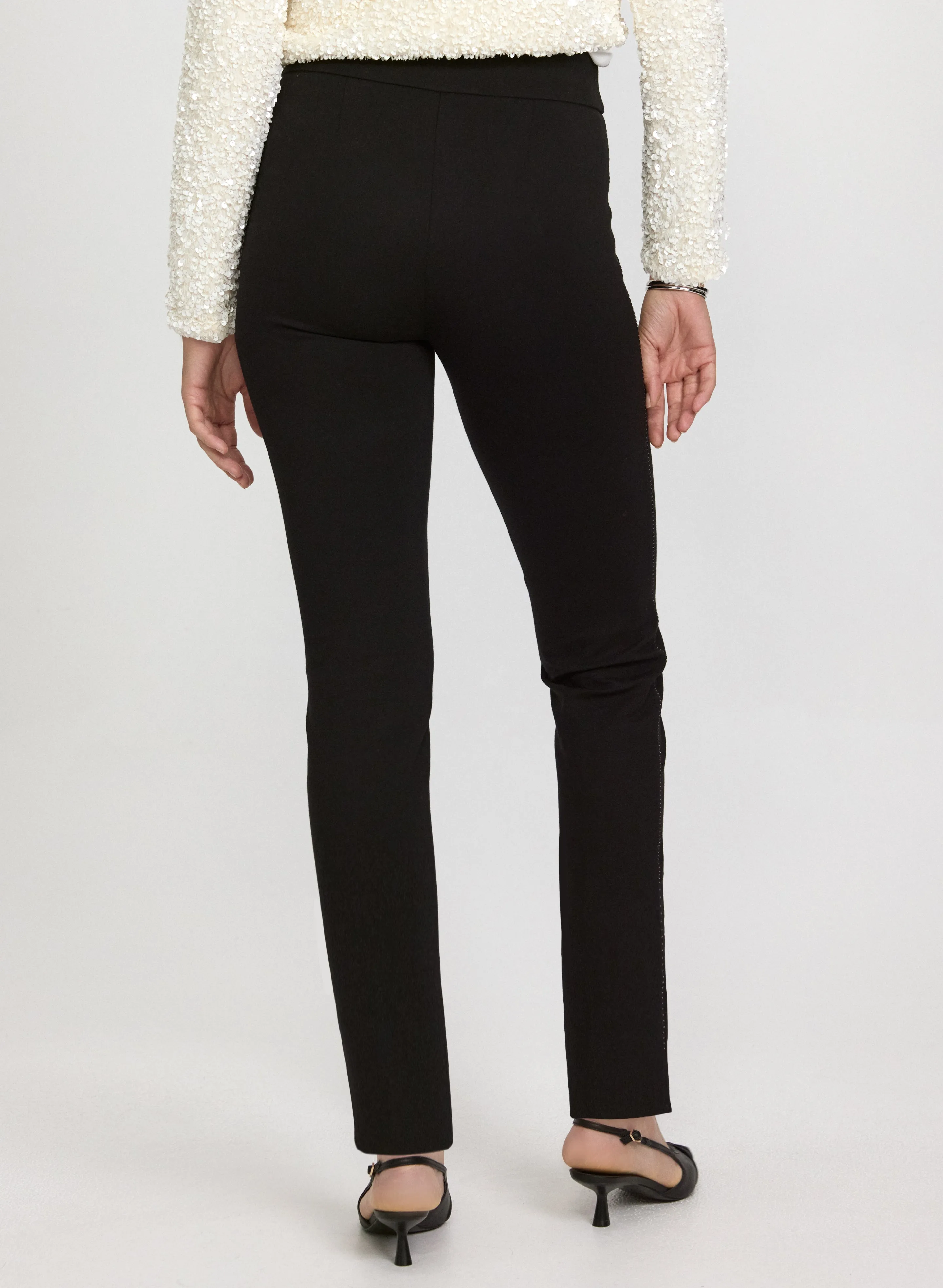 Sofia Metallic Stitch Slim-Leg Pants sold by Laura product image thumbnail 5