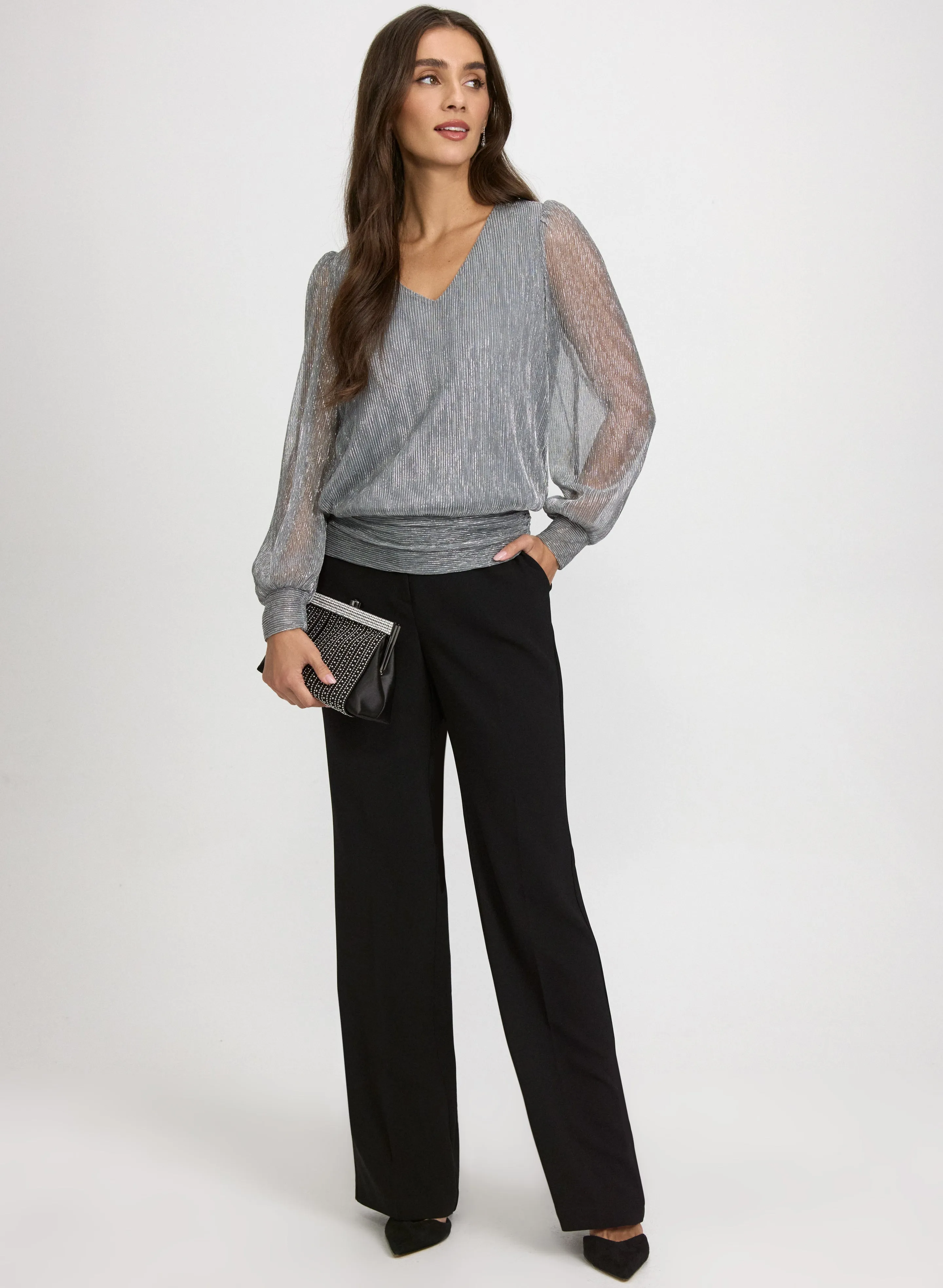 Crinkle Lurex Blouse sold by Laura product image thumbnail 4