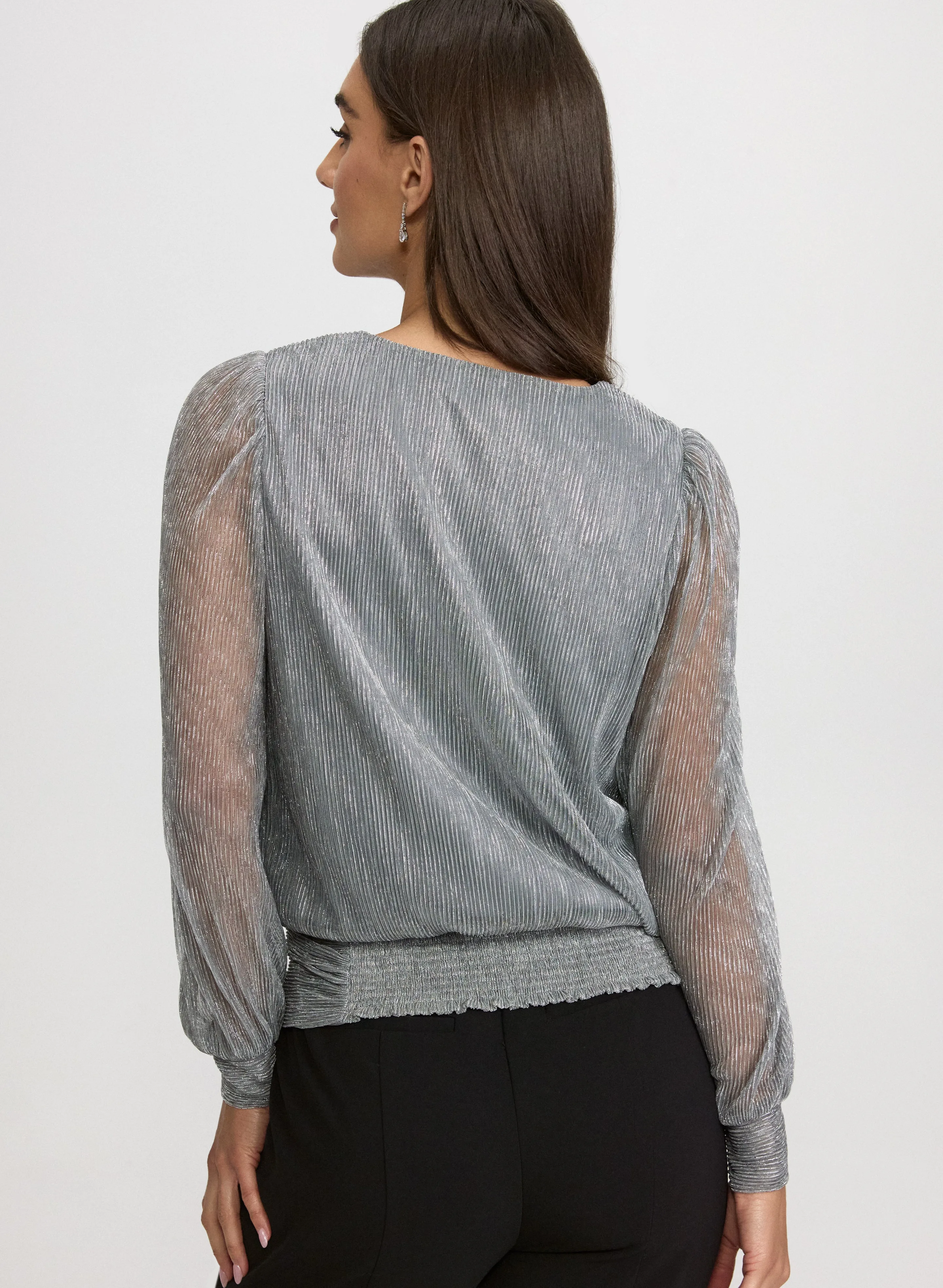 Crinkle Lurex Blouse sold by Laura product image thumbnail 3