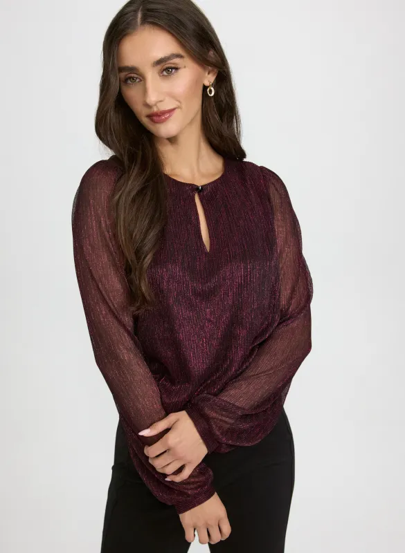 Crinkle Lurex Blouse sold by Laura