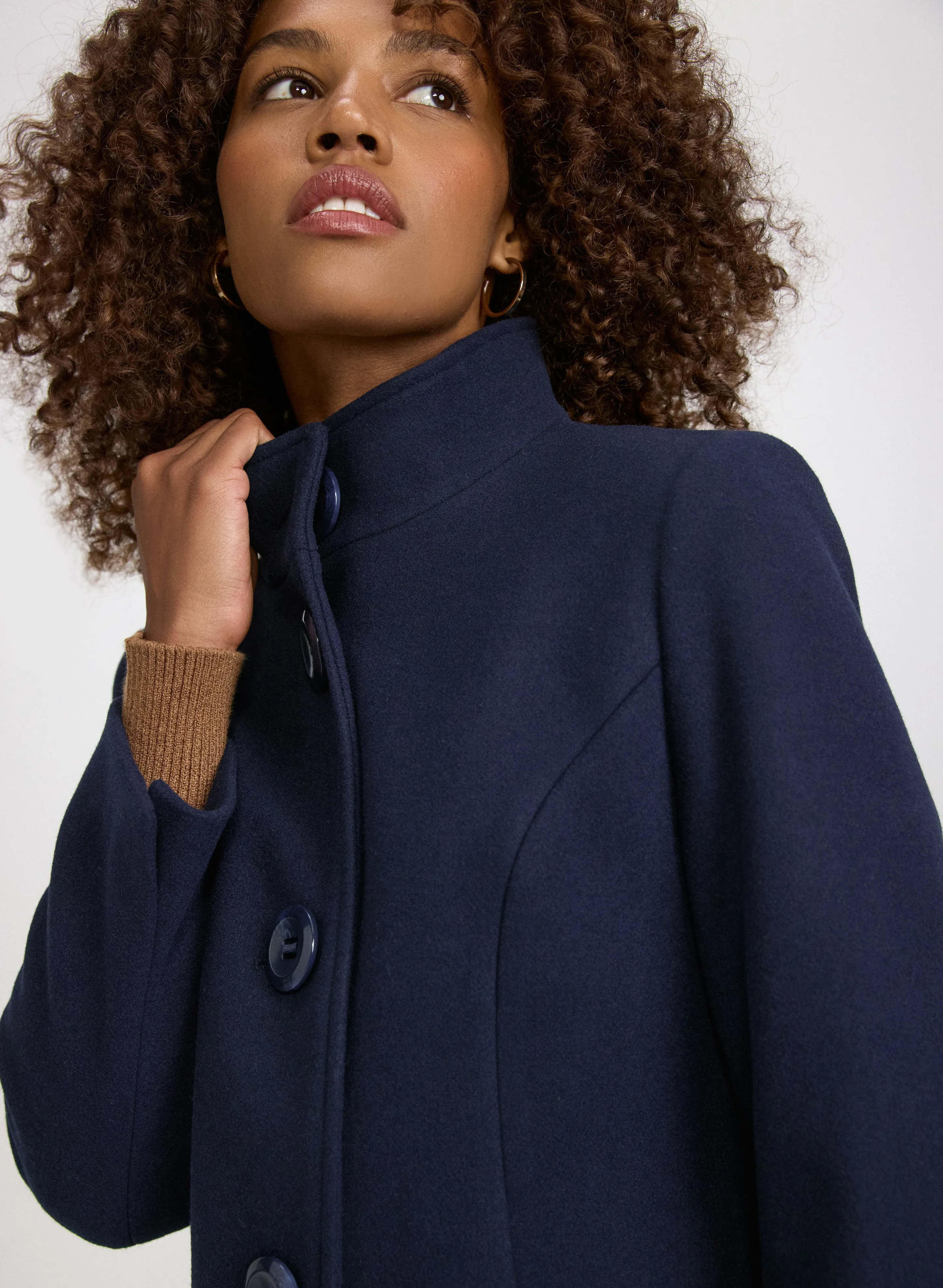 Stretch Wool-Blend Coat sold by Laura product image thumbnail 5