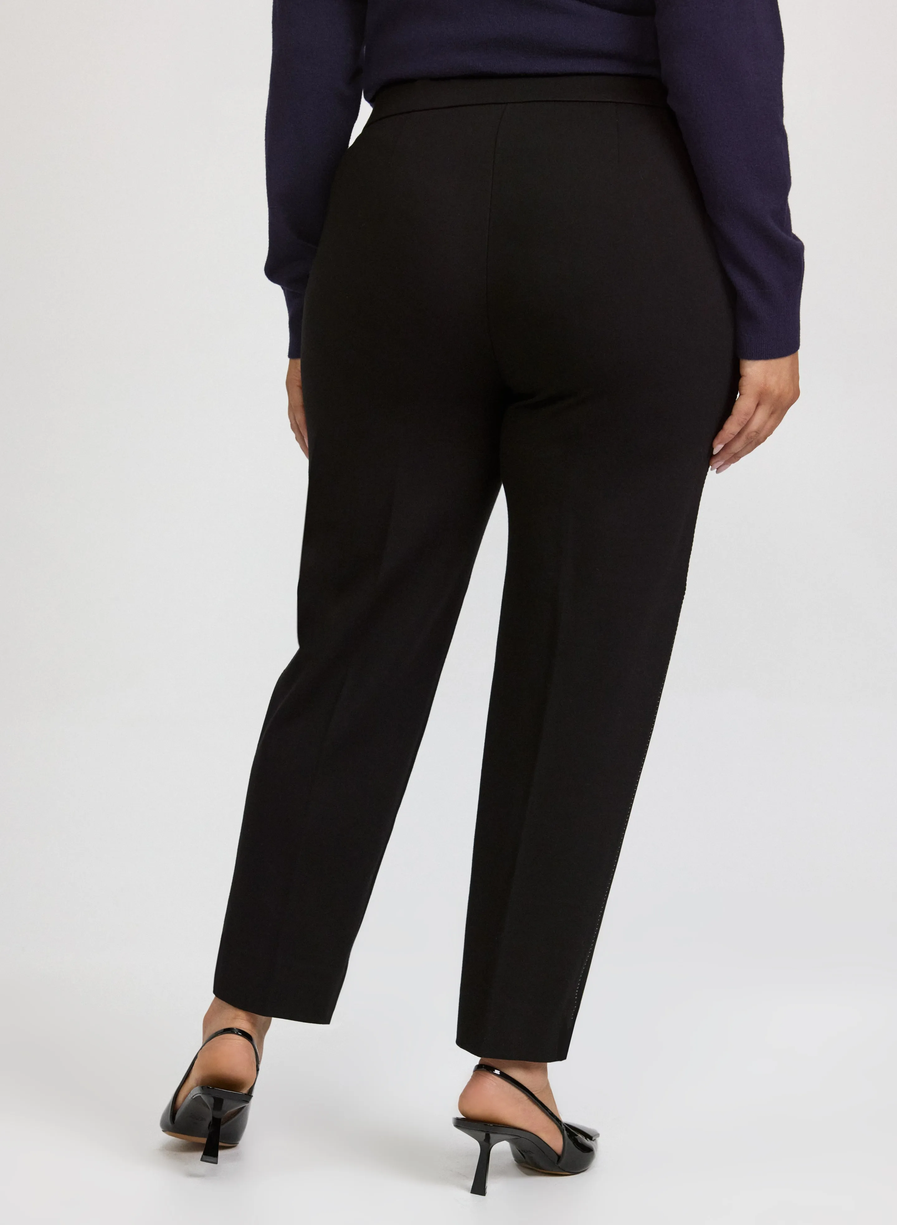 Sofia Metallic Stitch Slim-Leg Pants sold by Laura product image thumbnail 4