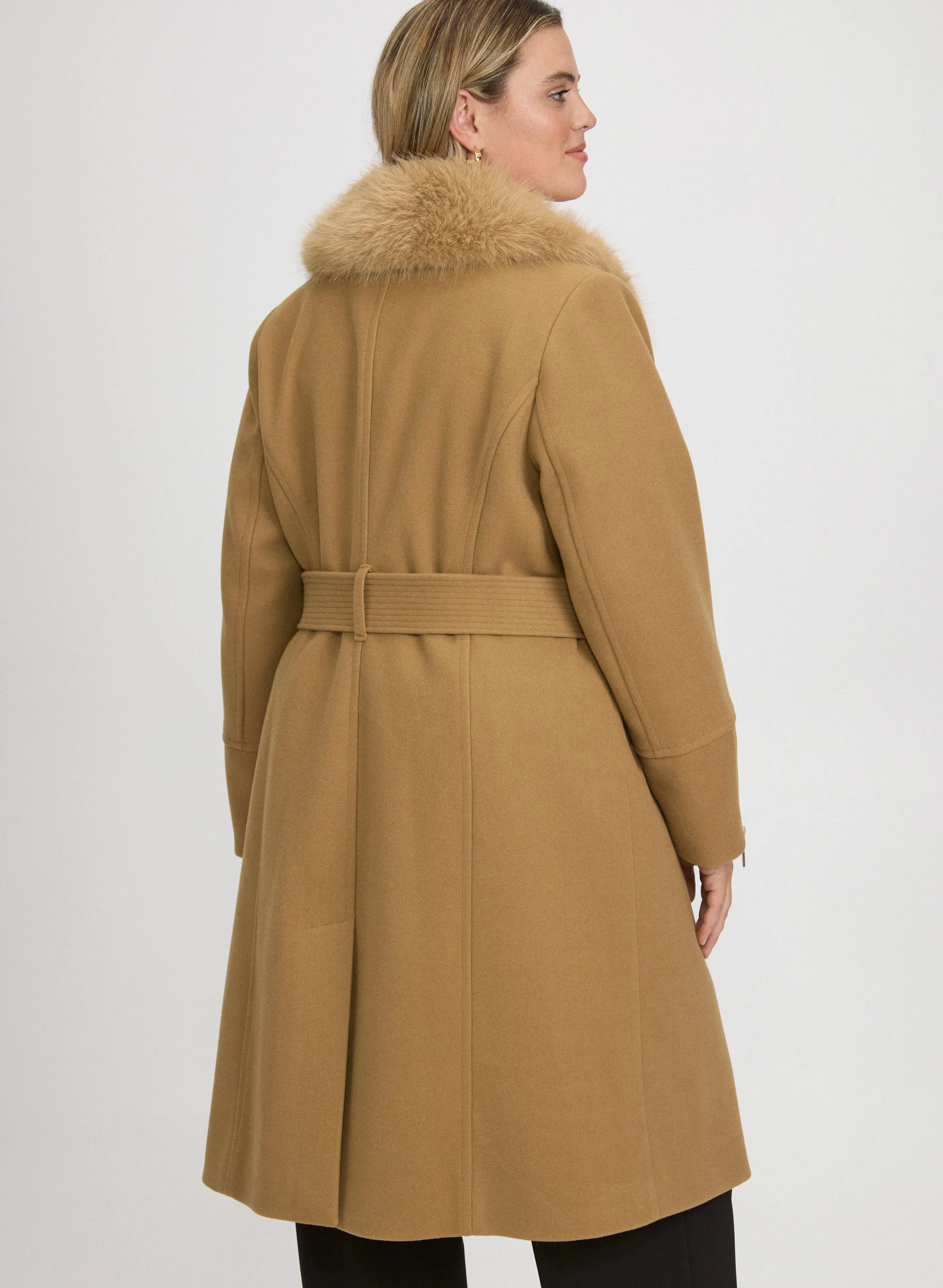 Faux-Fur Collar Coat sold by Laura product image thumbnail 4