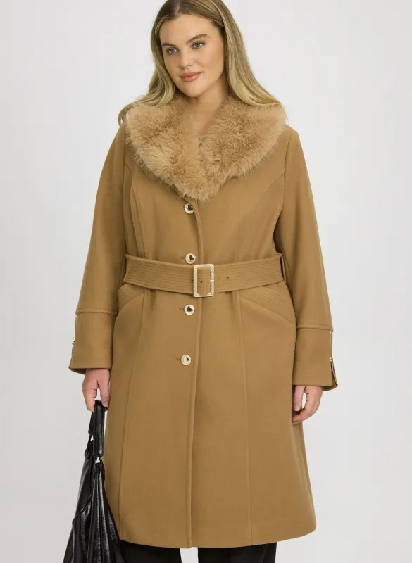 Faux-Fur Collar Coat sold by Laura