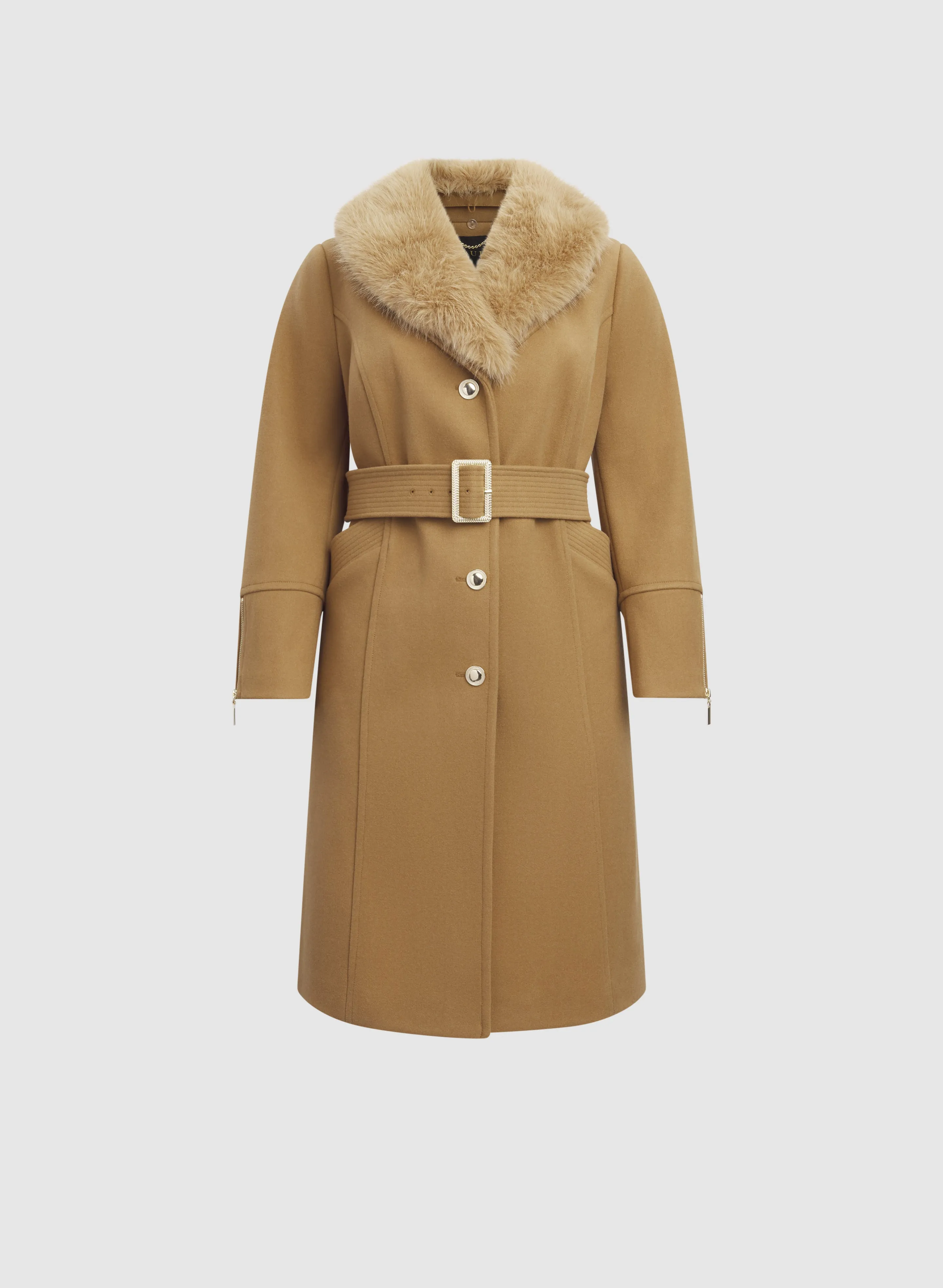 Faux-Fur Collar Coat sold by Laura product image thumbnail 5