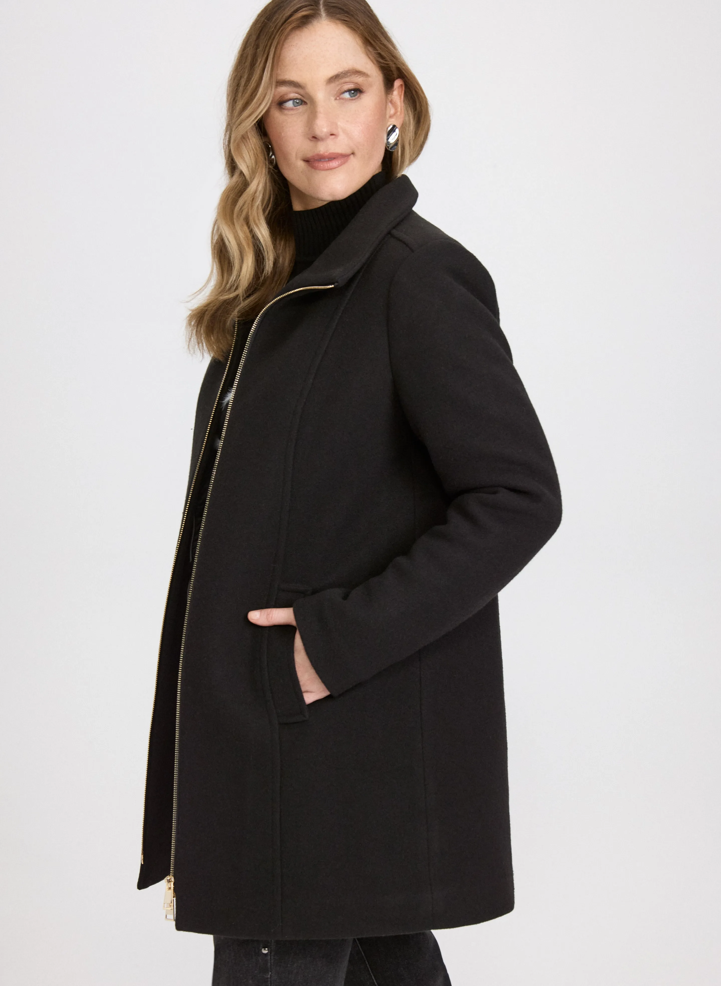 Stretch Wool Blend Coat sold by Laura product image thumbnail 5