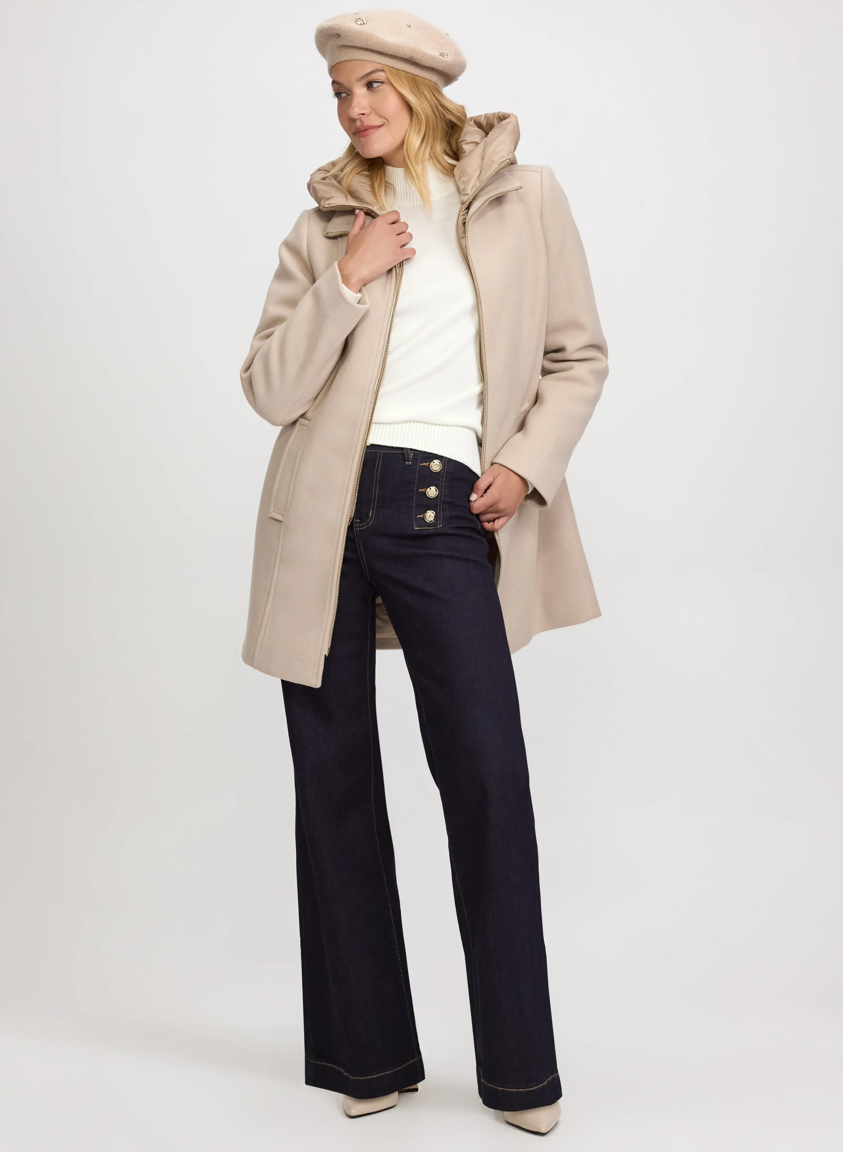 Stretch Wool Blend Coat sold by Laura product image thumbnail 3