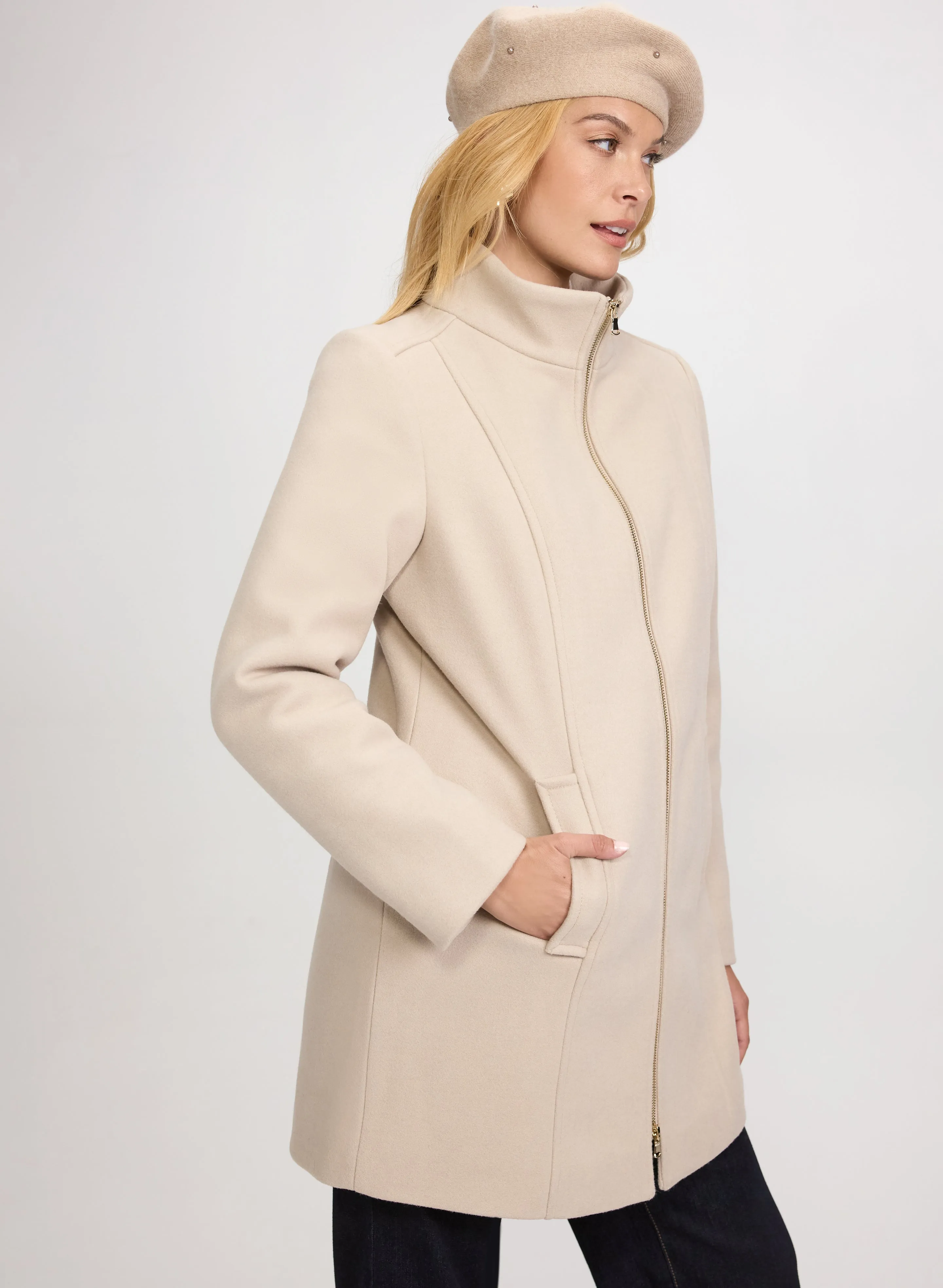Stretch Wool Blend Coat sold by Laura product image thumbnail 2