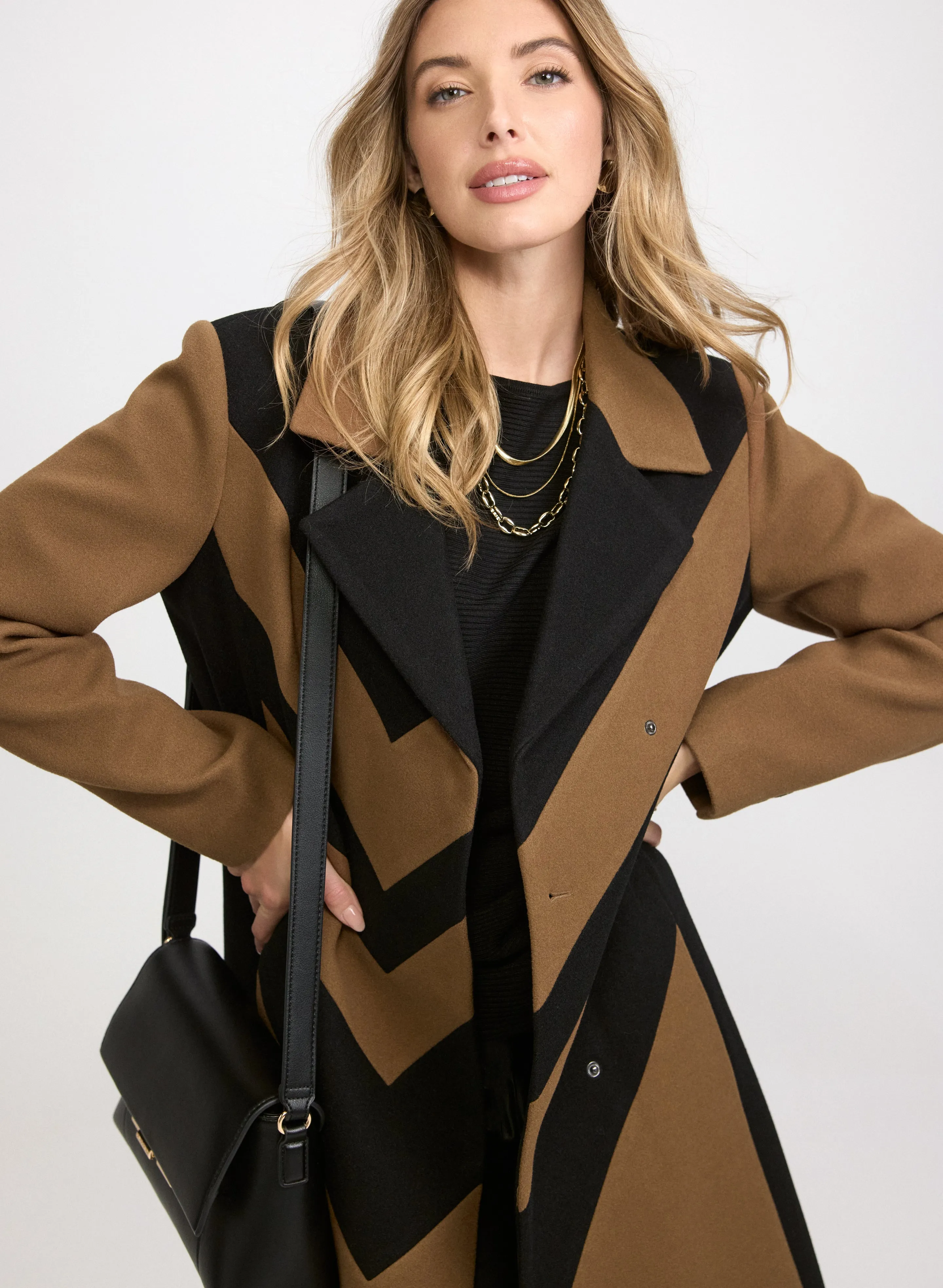 Bernardo - Chevron Pattern Coat sold by Laura product image thumbnail 3