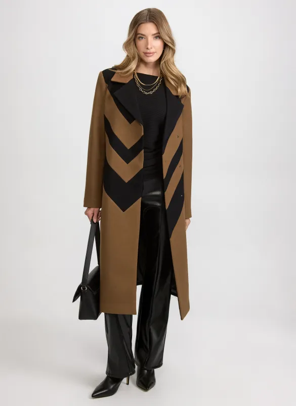 Bernardo - Chevron Pattern Coat sold by Laura