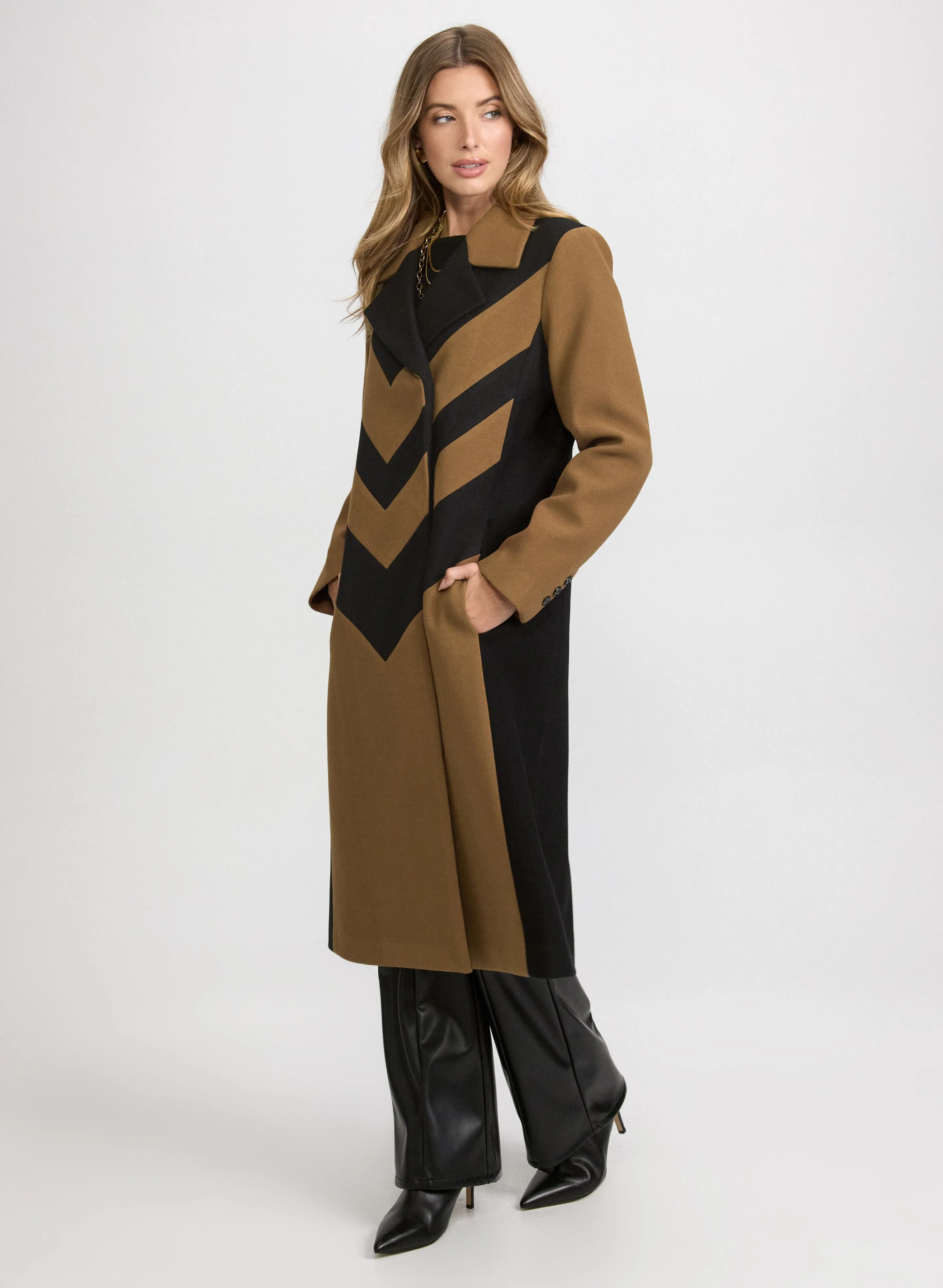 Bernardo - Chevron Pattern Coat sold by Laura product image thumbnail 2