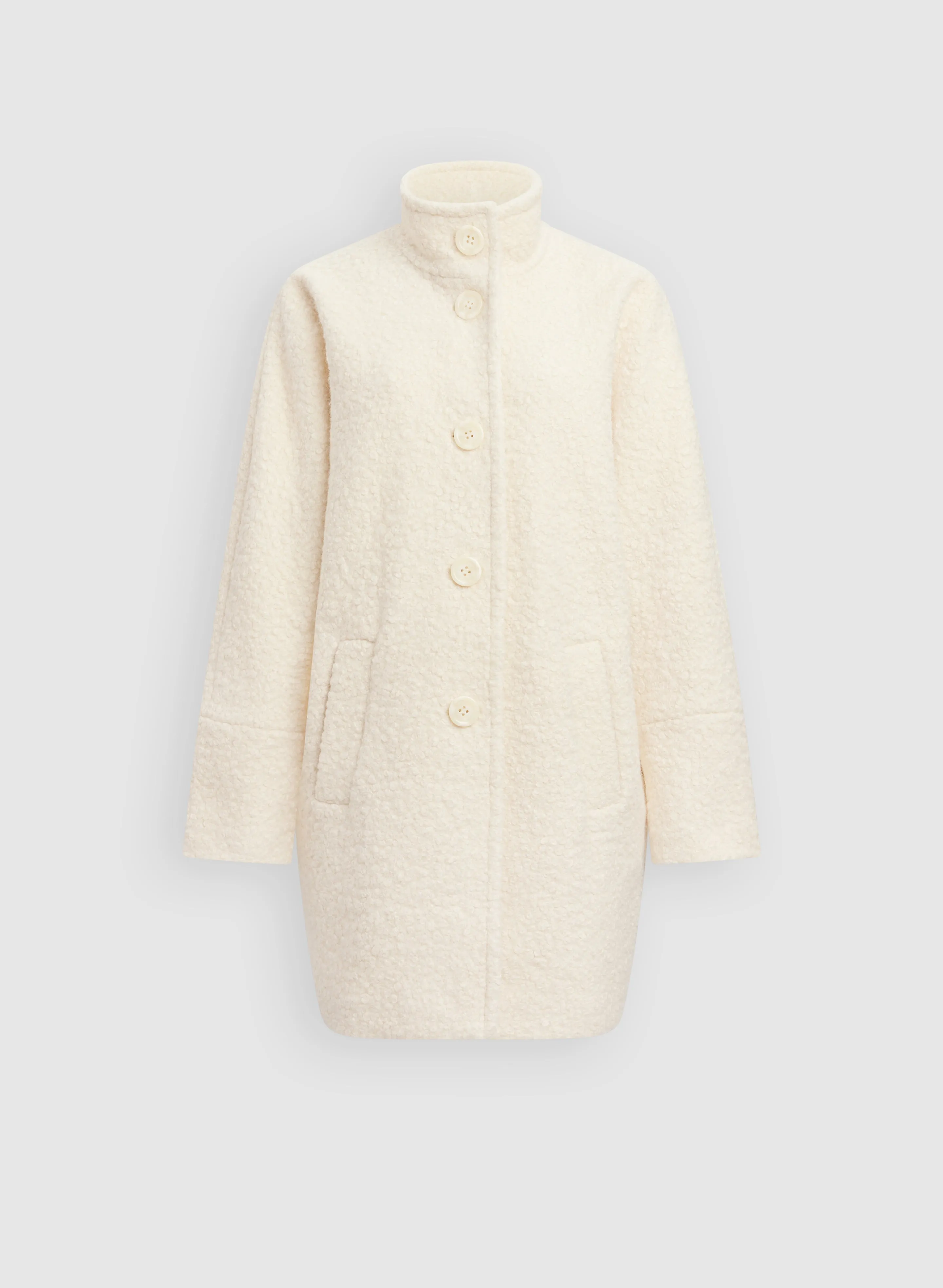 Stand Collar Bouclé Coat sold by Laura product image thumbnail 5