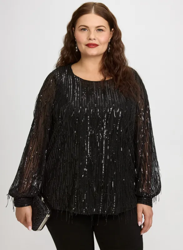 Sequin Fringe Top sold by Laura
