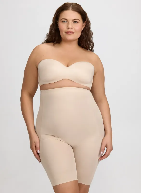 High-Waist Shaping Shorts - Plus sold by Laura