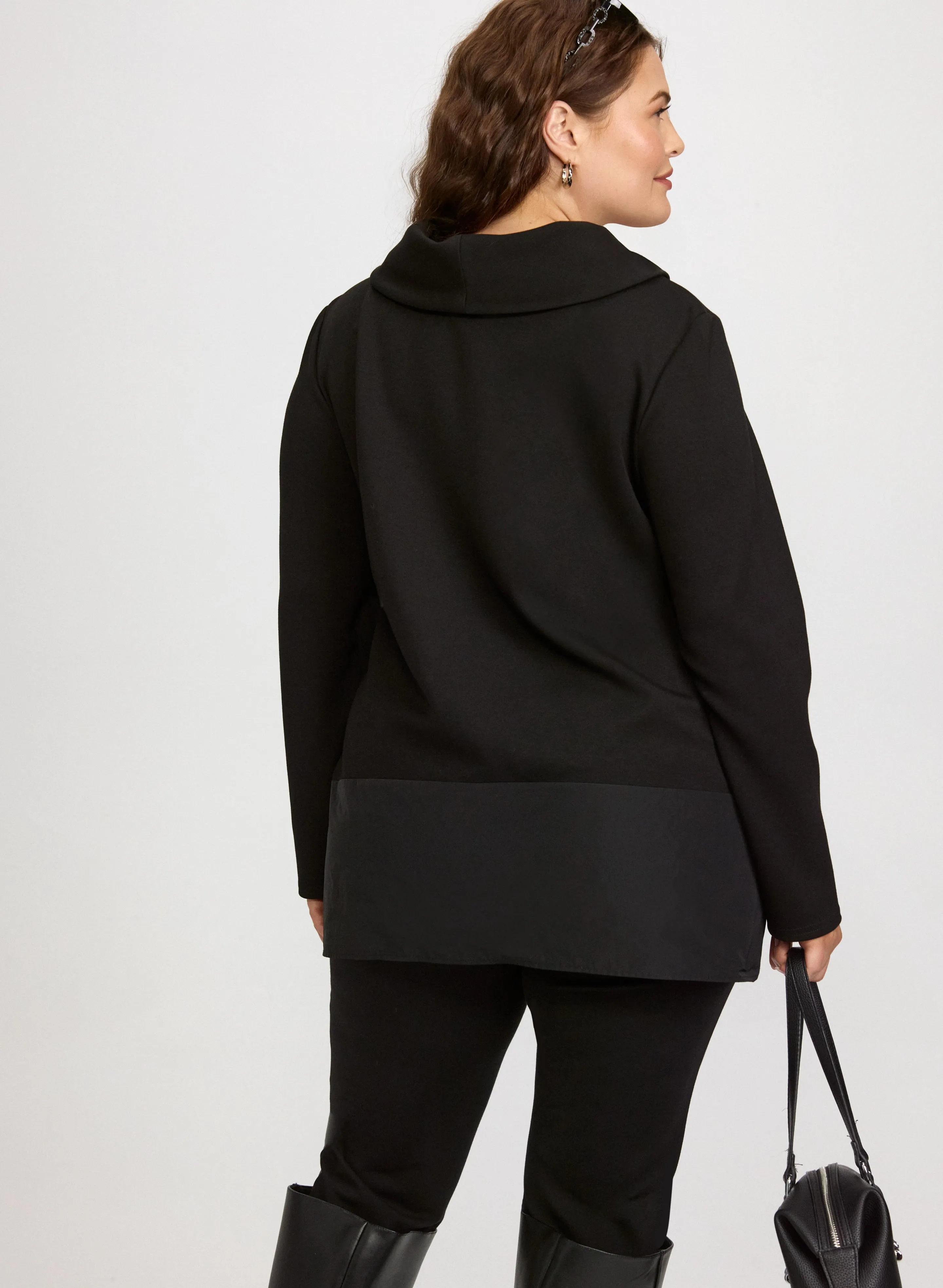 Joseph Ribkoff - Nylon Detail Cowl Neck Top sold by Laura product image thumbnail 3