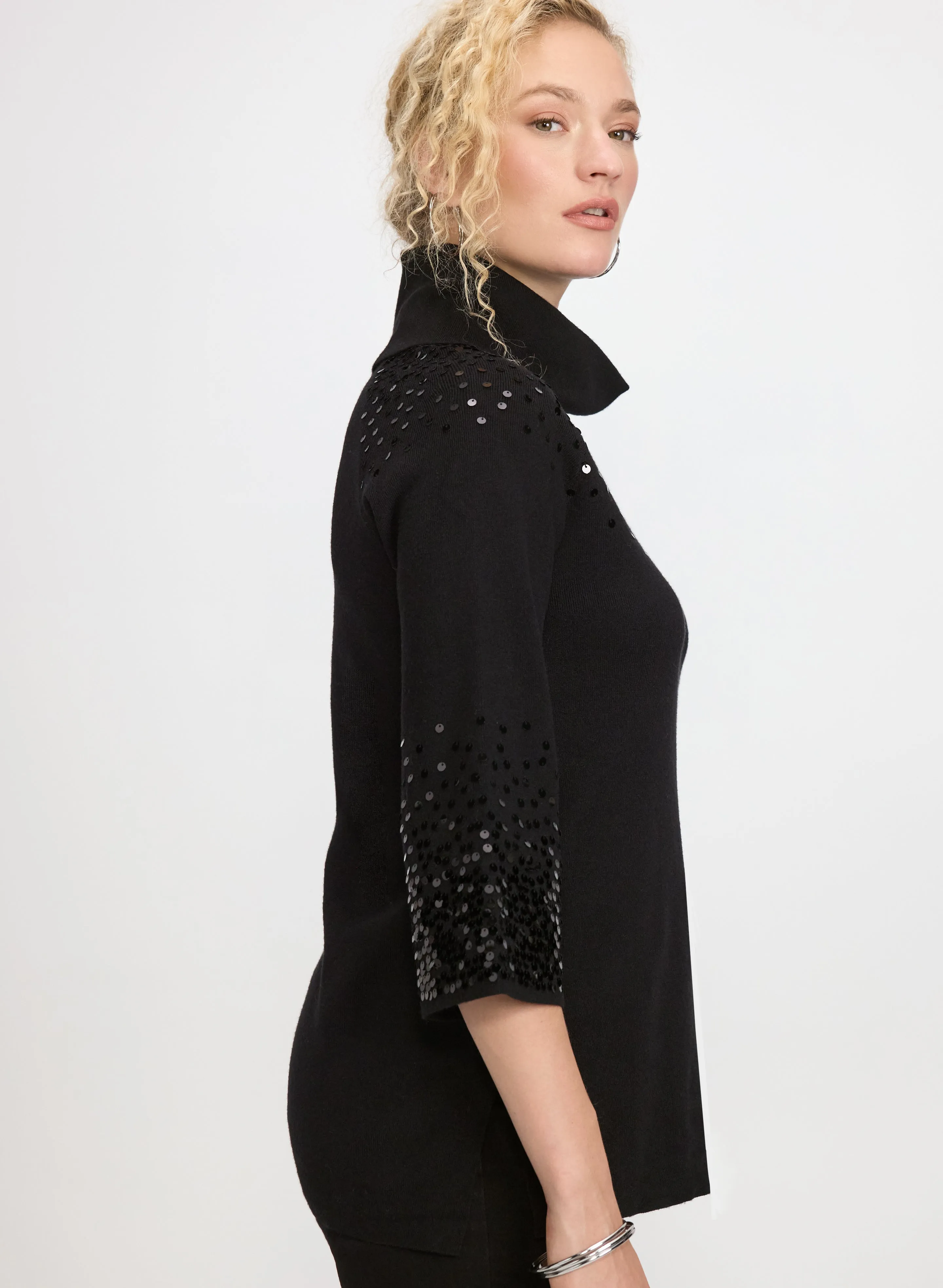 Sequined Cowl Neck Sweater sold by Laura product image thumbnail 2