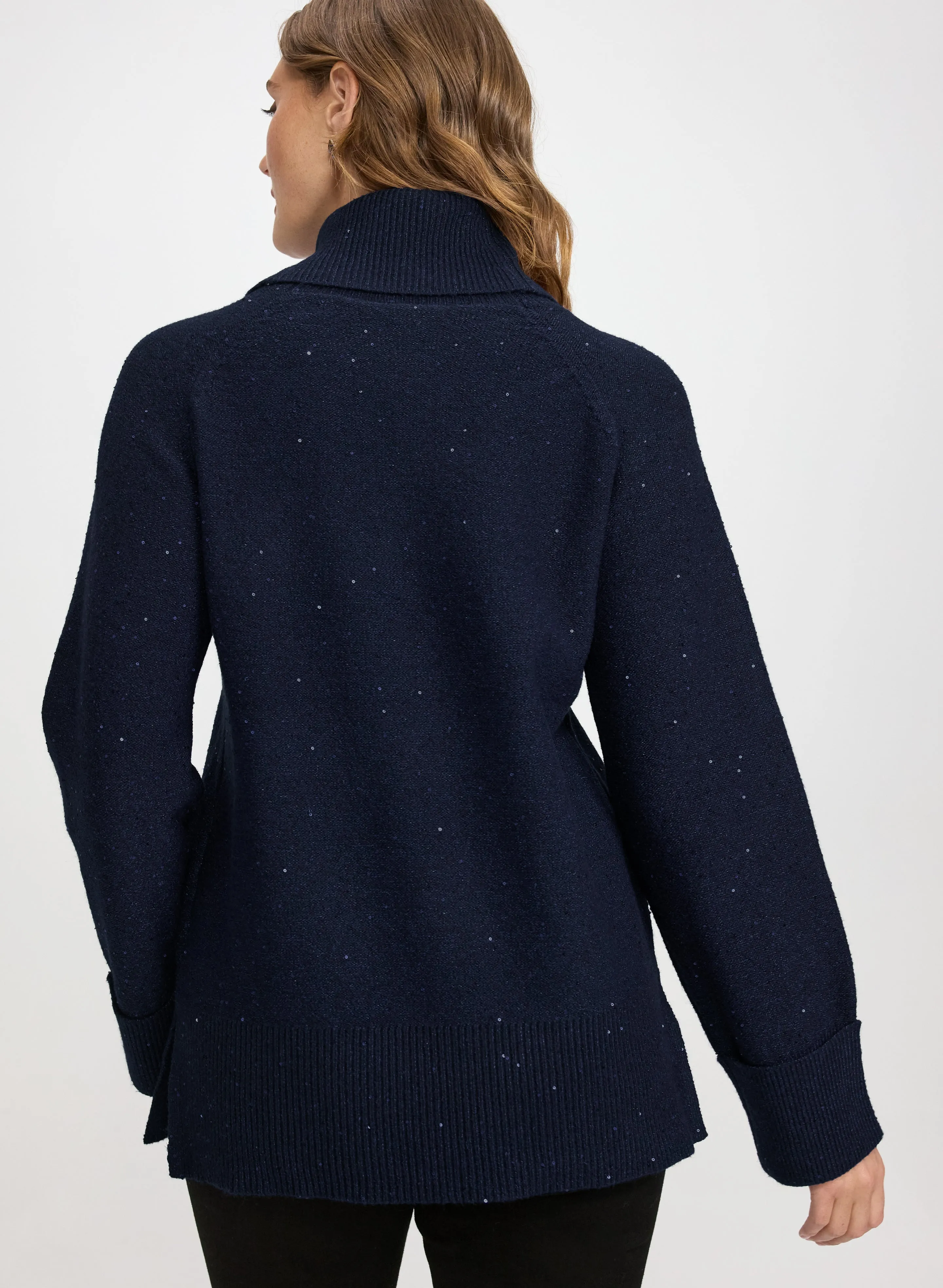 Sequined Cowl Neck Tunic Sweater sold by Laura product image thumbnail 4