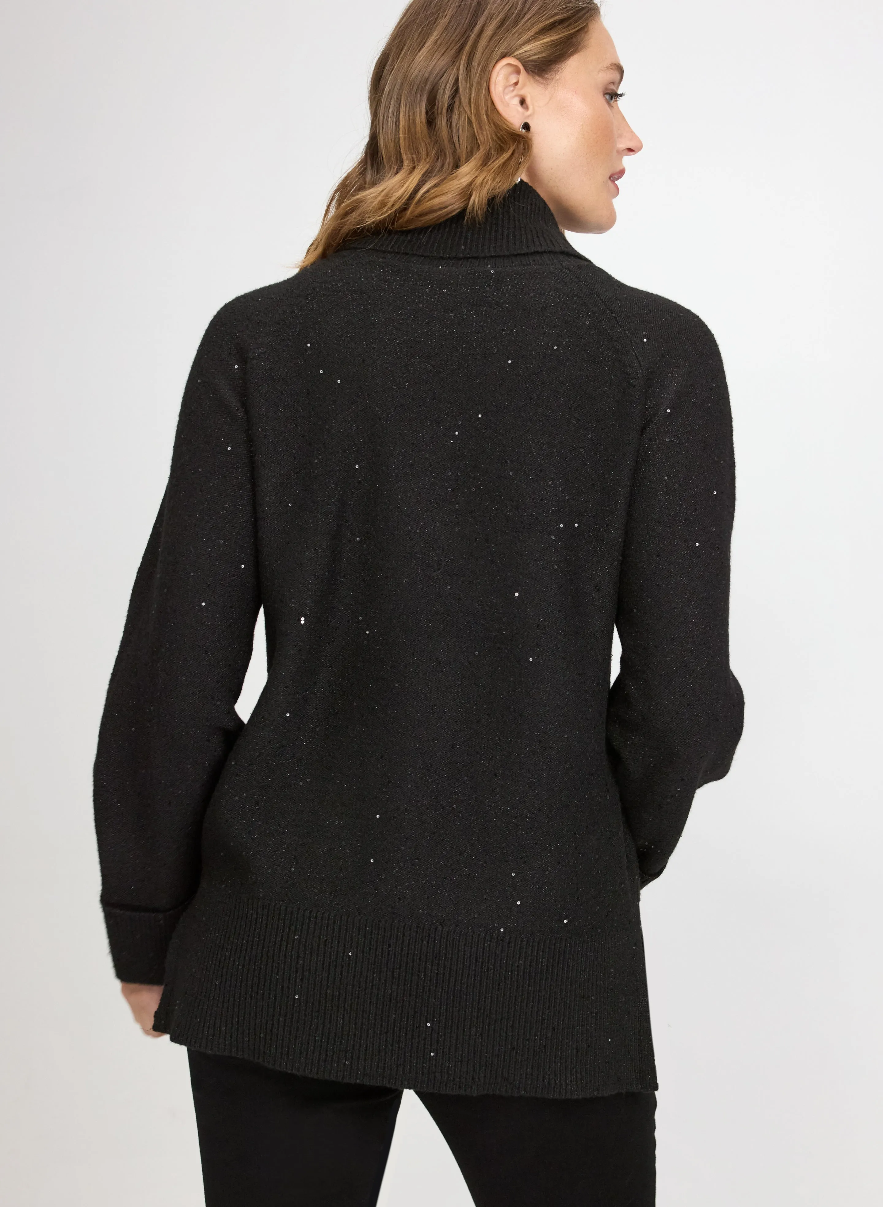 Sequined Cowl Neck Tunic Sweater sold by Laura product image thumbnail 4