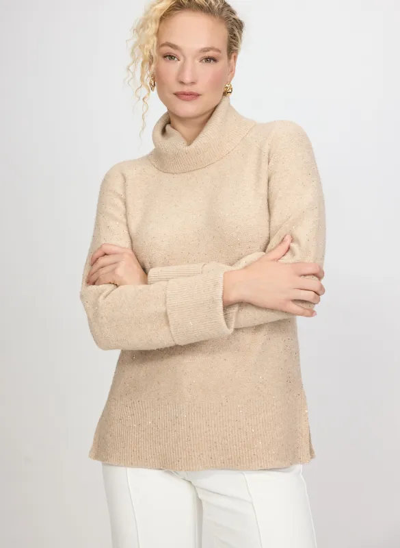 Sequined Cowl Neck Tunic Sweater sold by Laura