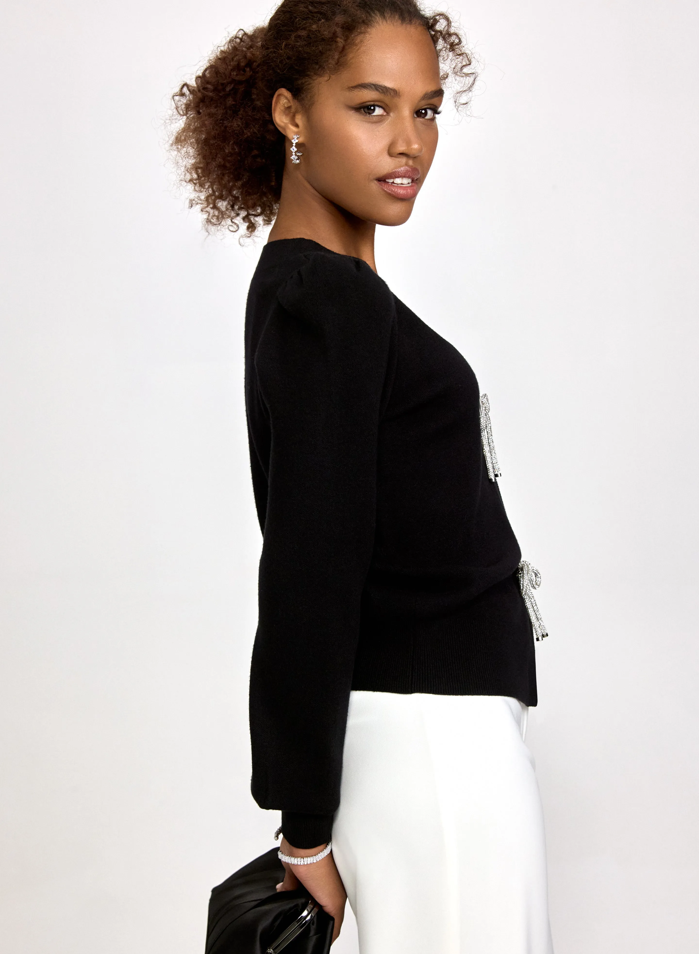 Crystal Bow Cardigan sold by Laura product image thumbnail 5