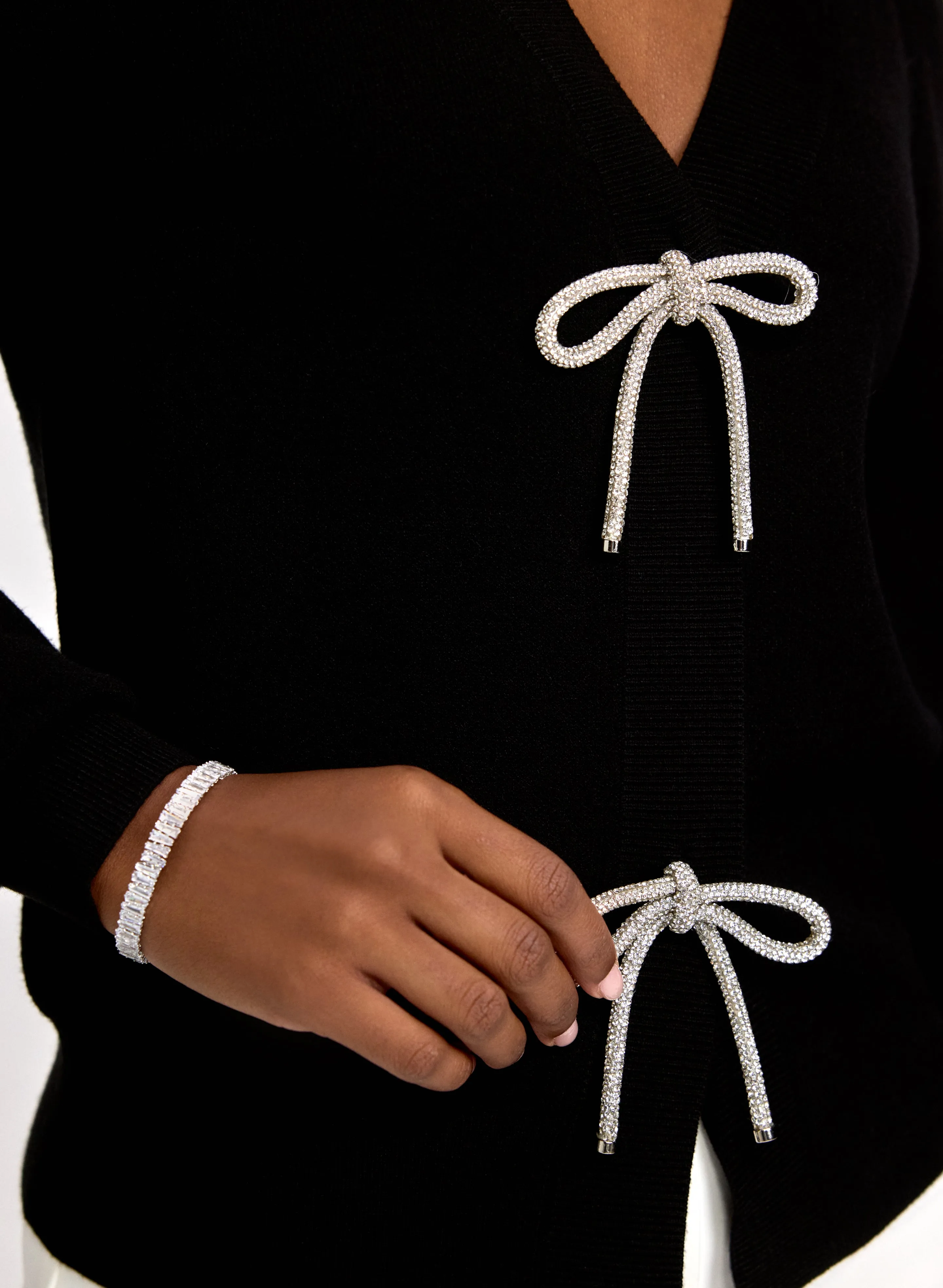 Crystal Bow Cardigan sold by Laura product image thumbnail 2