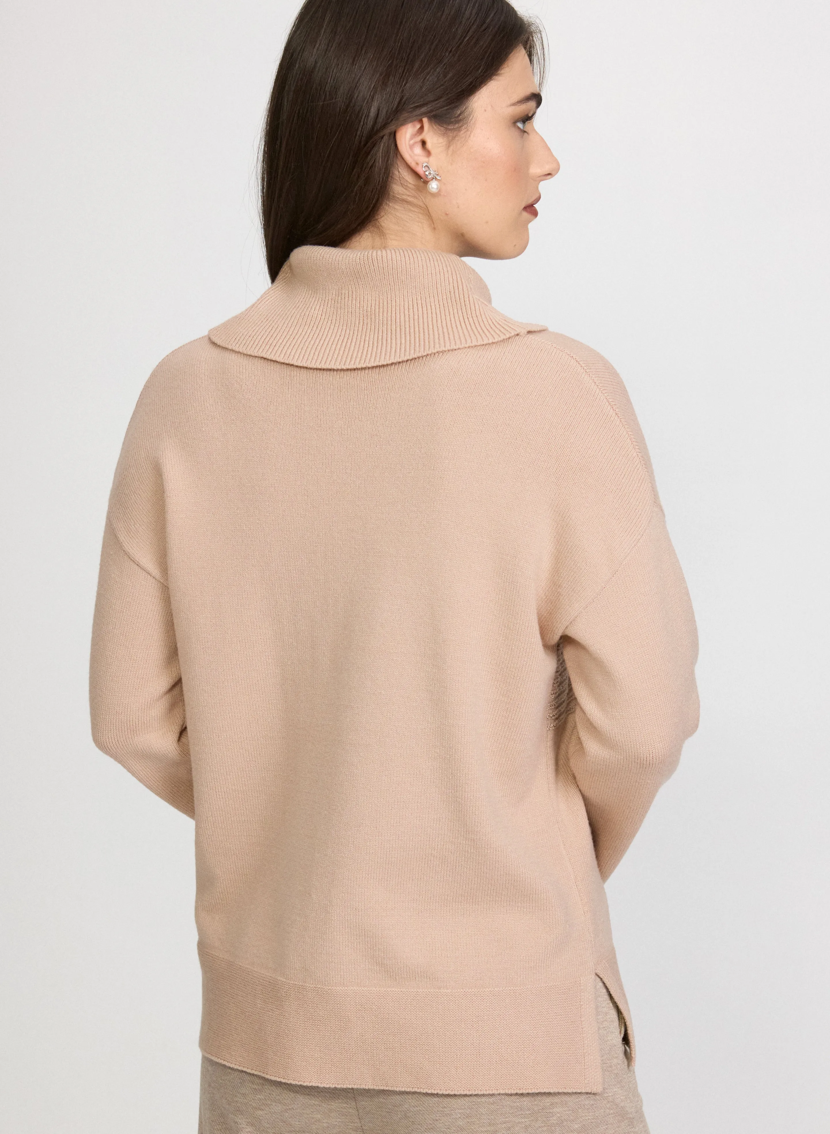 Sequin Striped Cowl Neck Sweater sold by Laura product image thumbnail 3