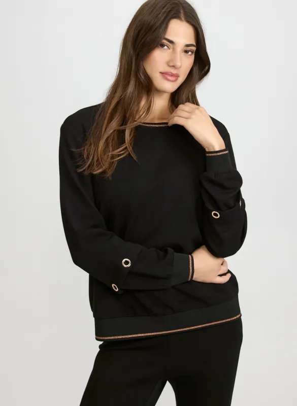 Grommet Embellished Top sold by Laura
