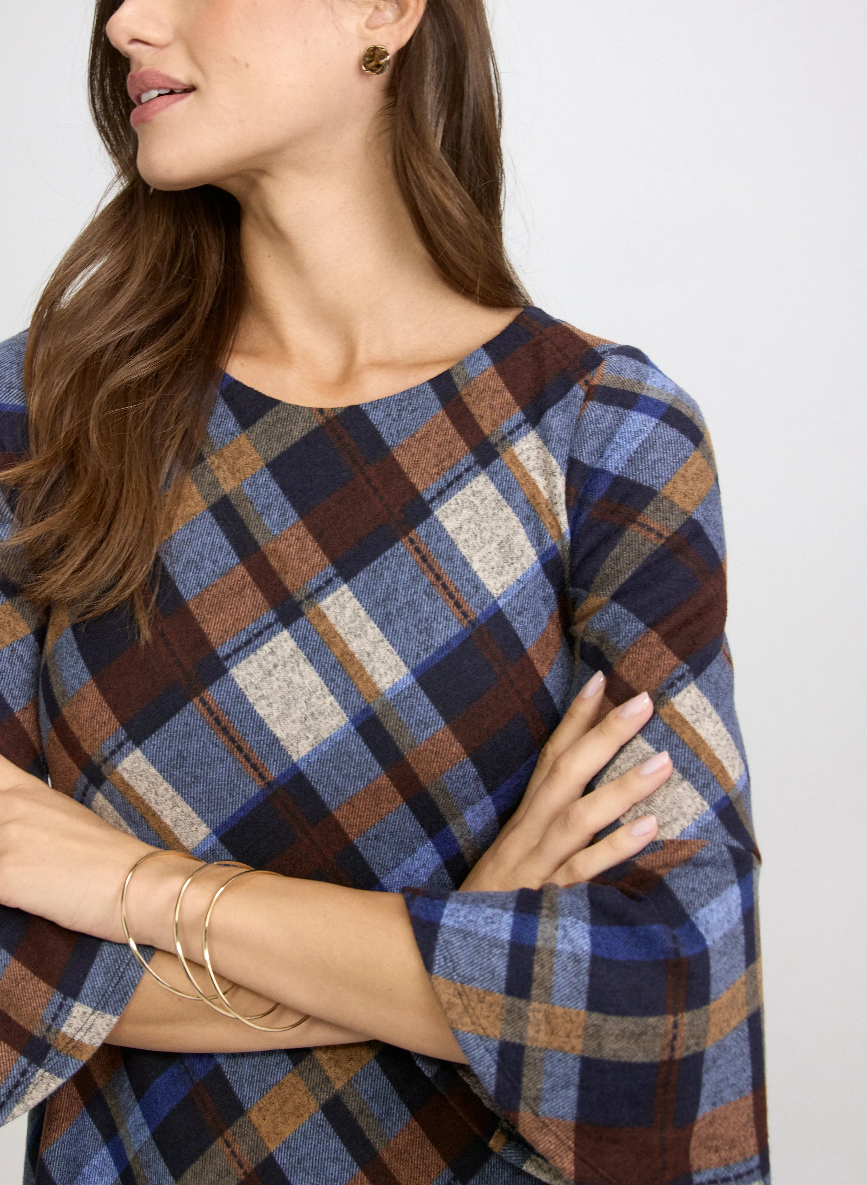 Plaid Sweater Dress sold by Laura product image thumbnail 5