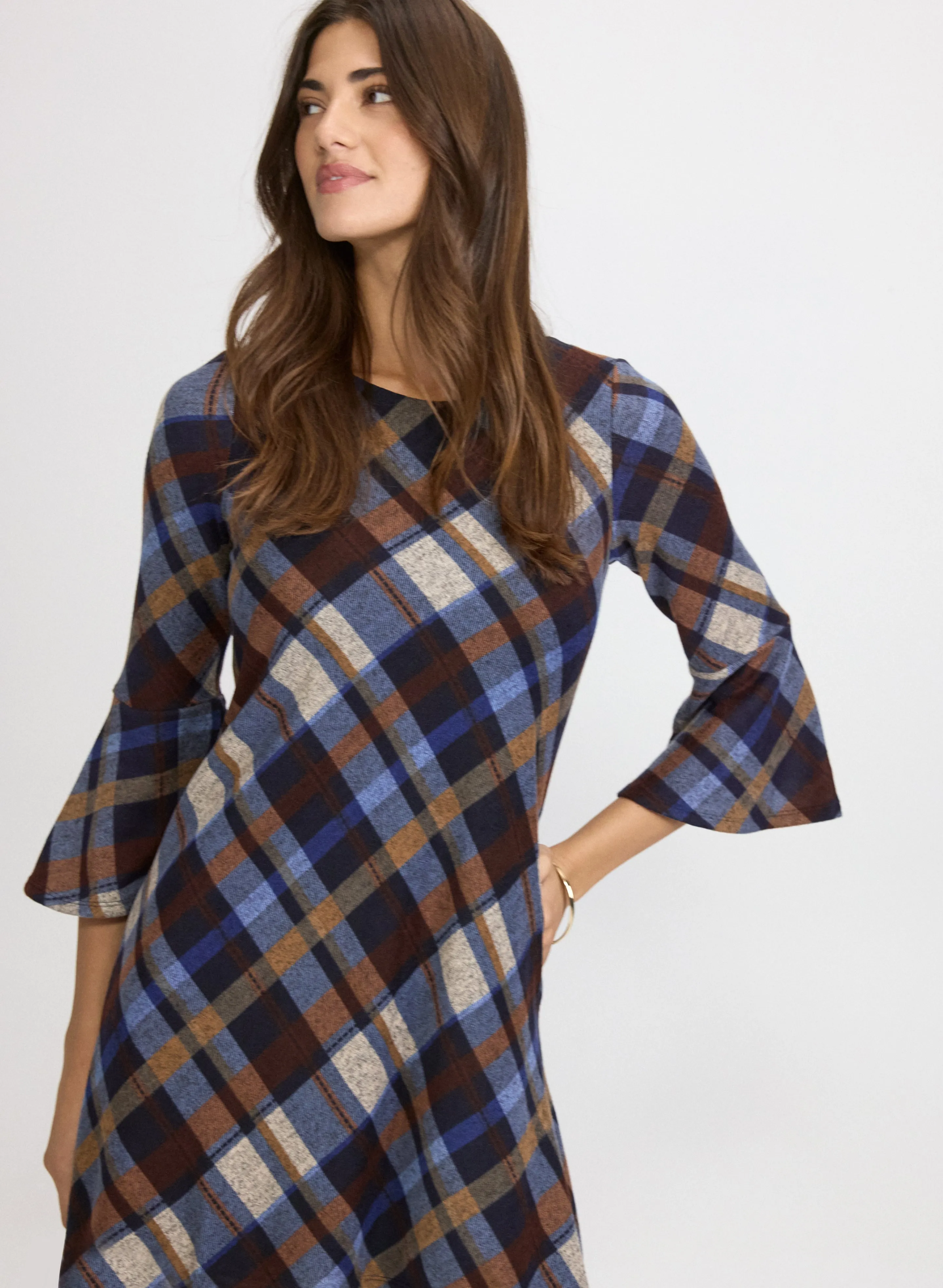 Plaid Sweater Dress sold by Laura product image thumbnail 2