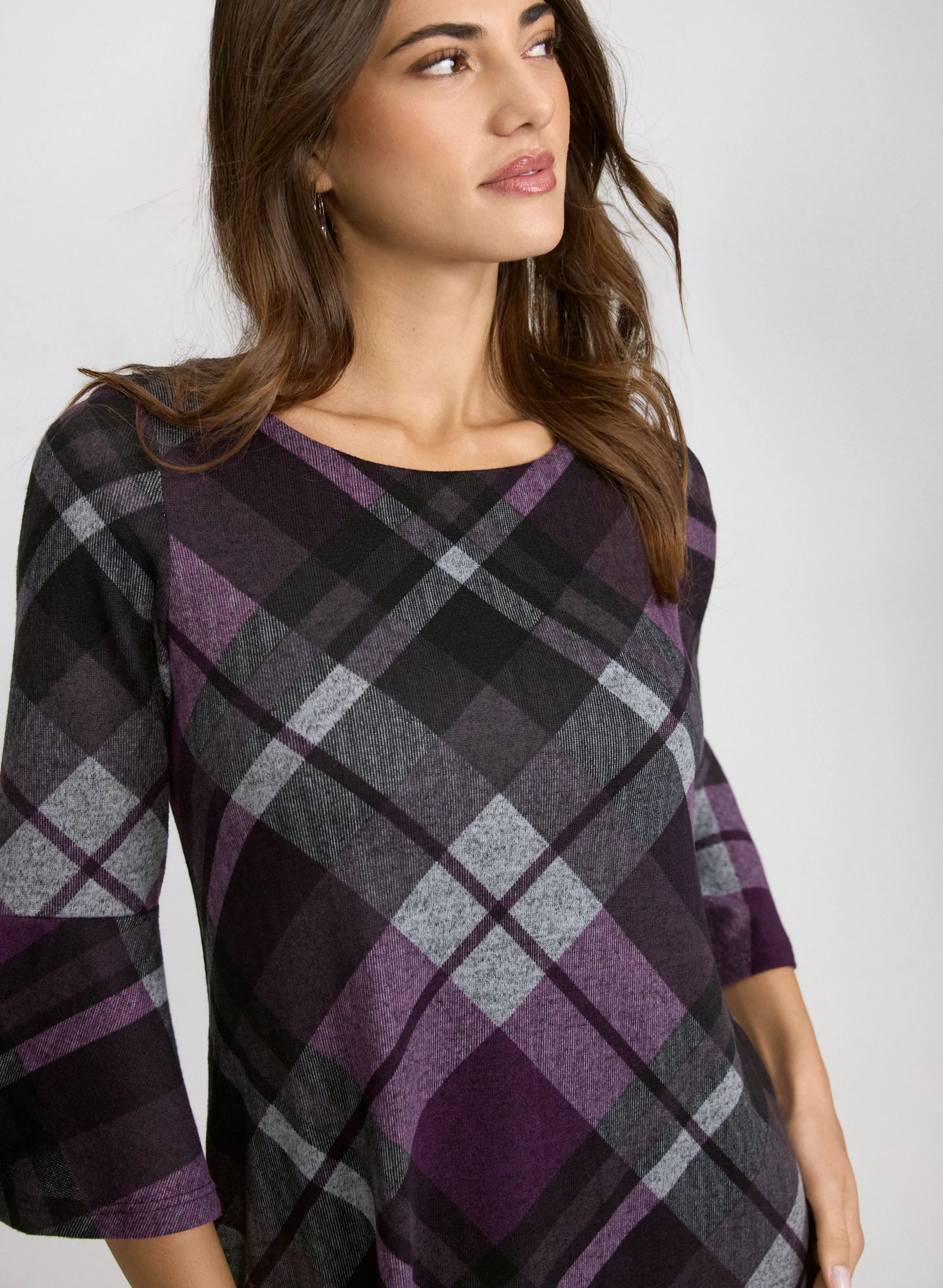 Plaid Sweater Dress sold by Laura product image thumbnail 5