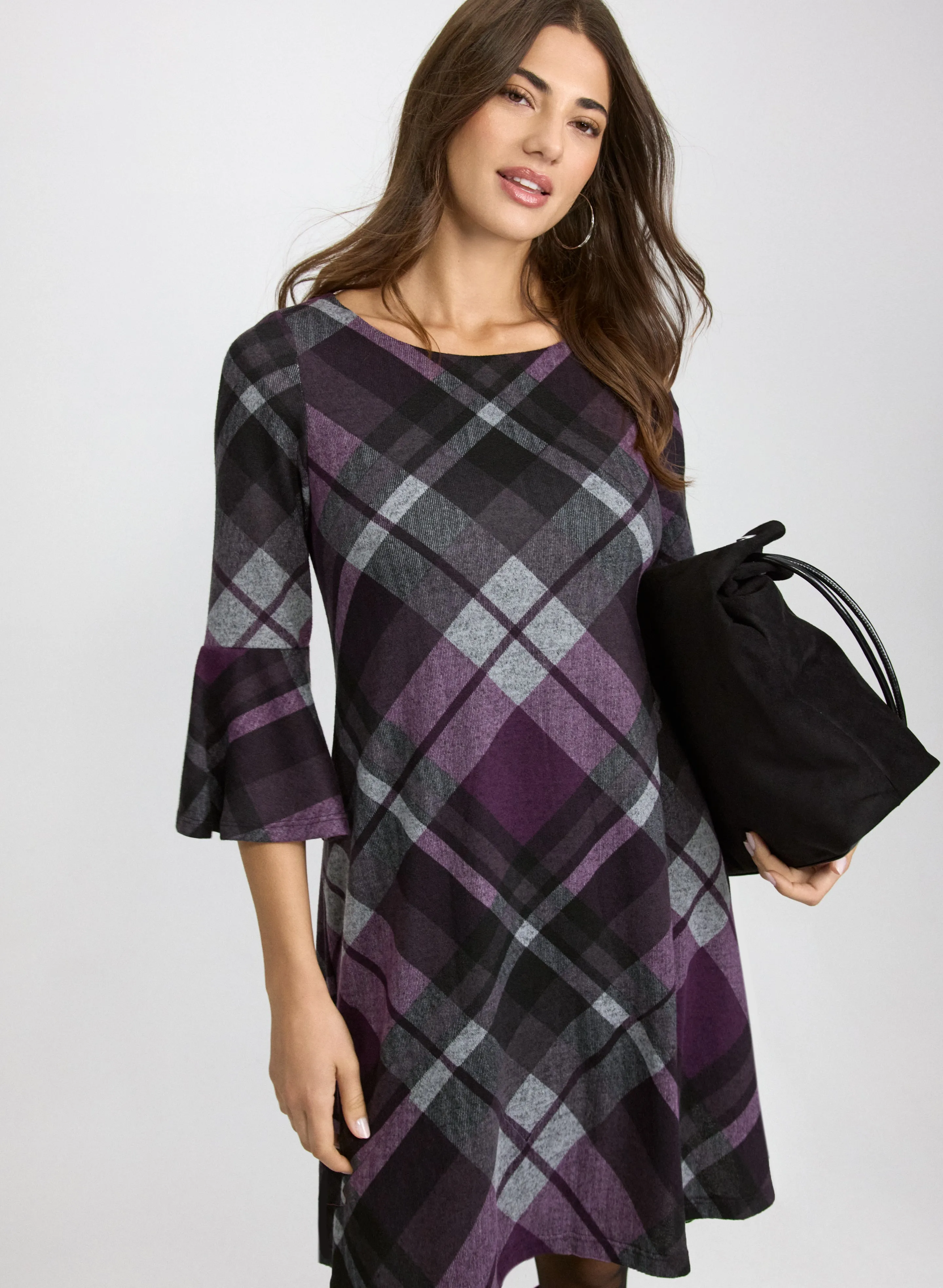 Plaid Sweater Dress sold by Laura product image thumbnail 4