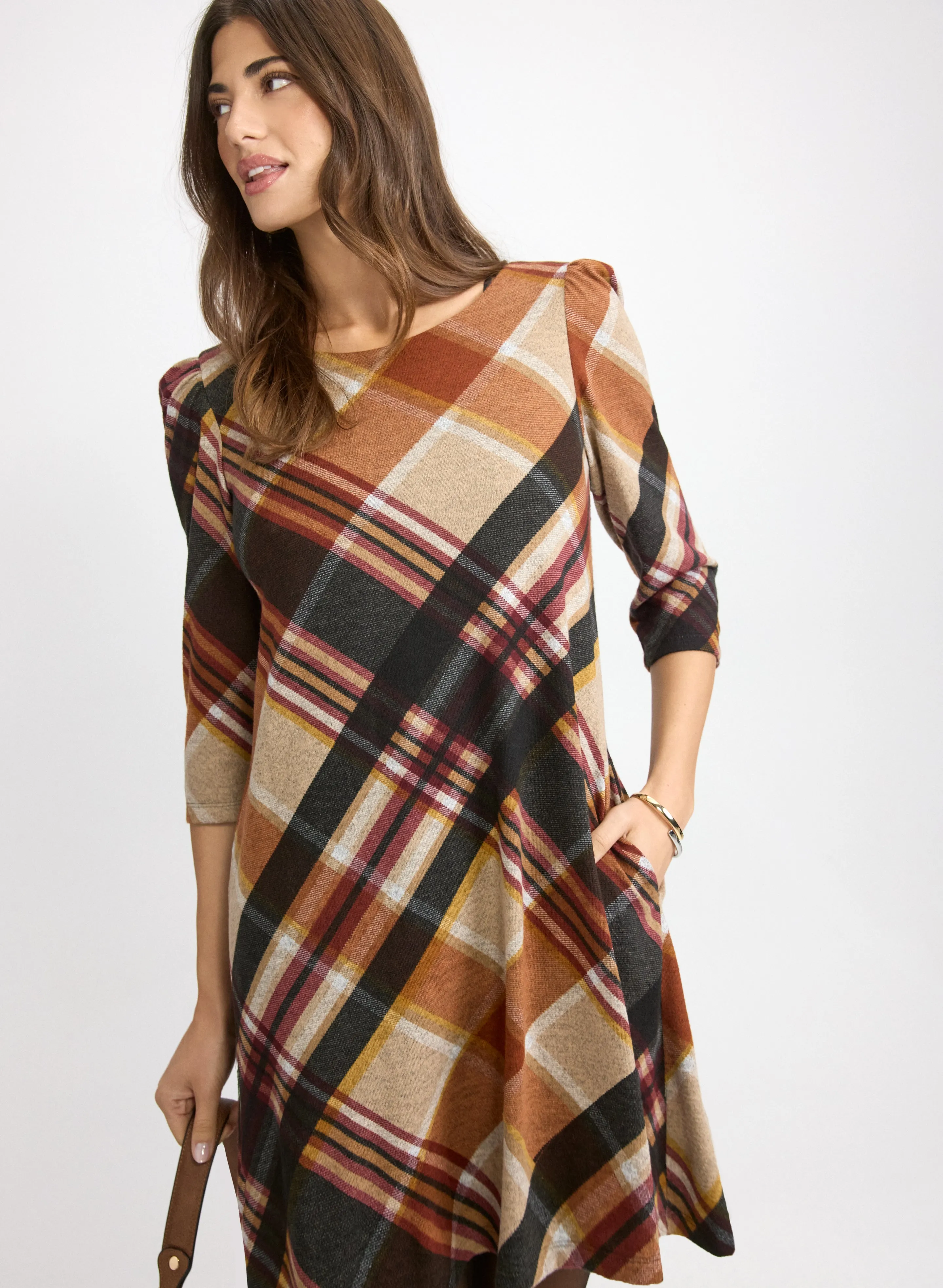 Plaid Sweater Dress sold by Laura product image thumbnail 4