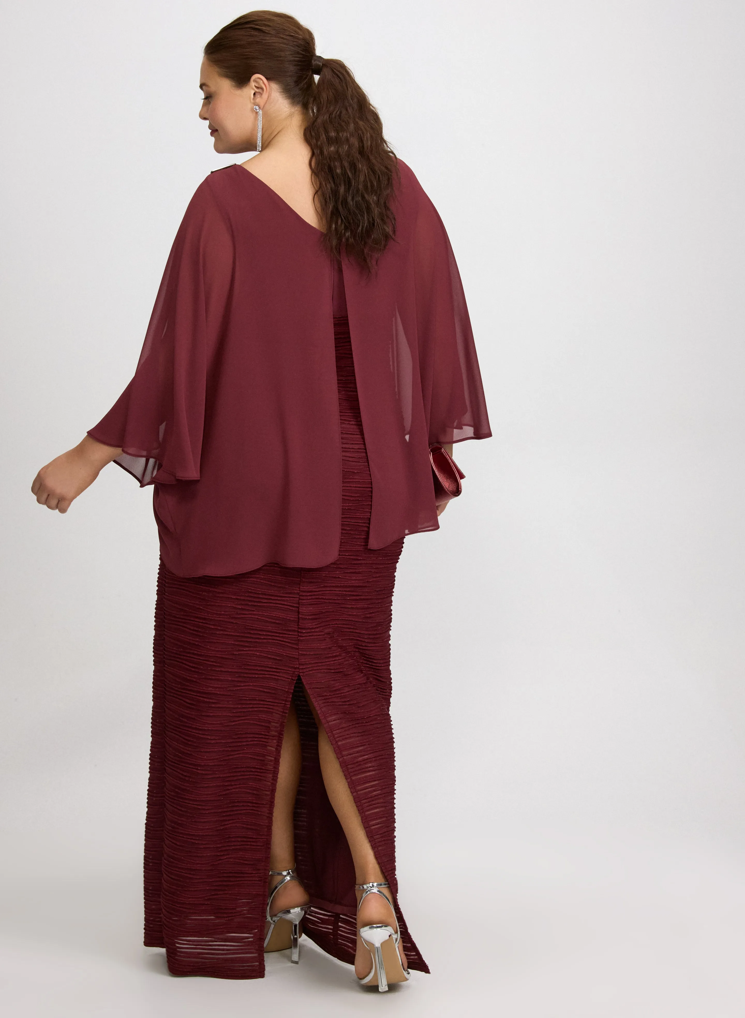 Joseph Ribkoff - Capelet Overlay Dress sold by Laura product image thumbnail 2