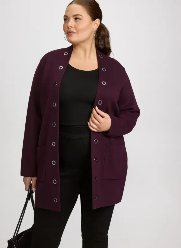 Grommet Detail Cardigan sold by Laura